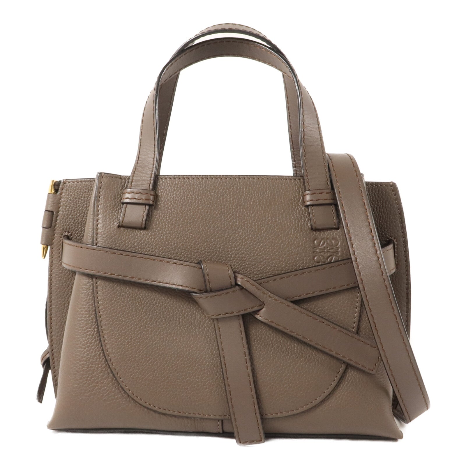 LOEWE 牛皮皮革Gate Top Handle Mini手挽肩背兩用袋
