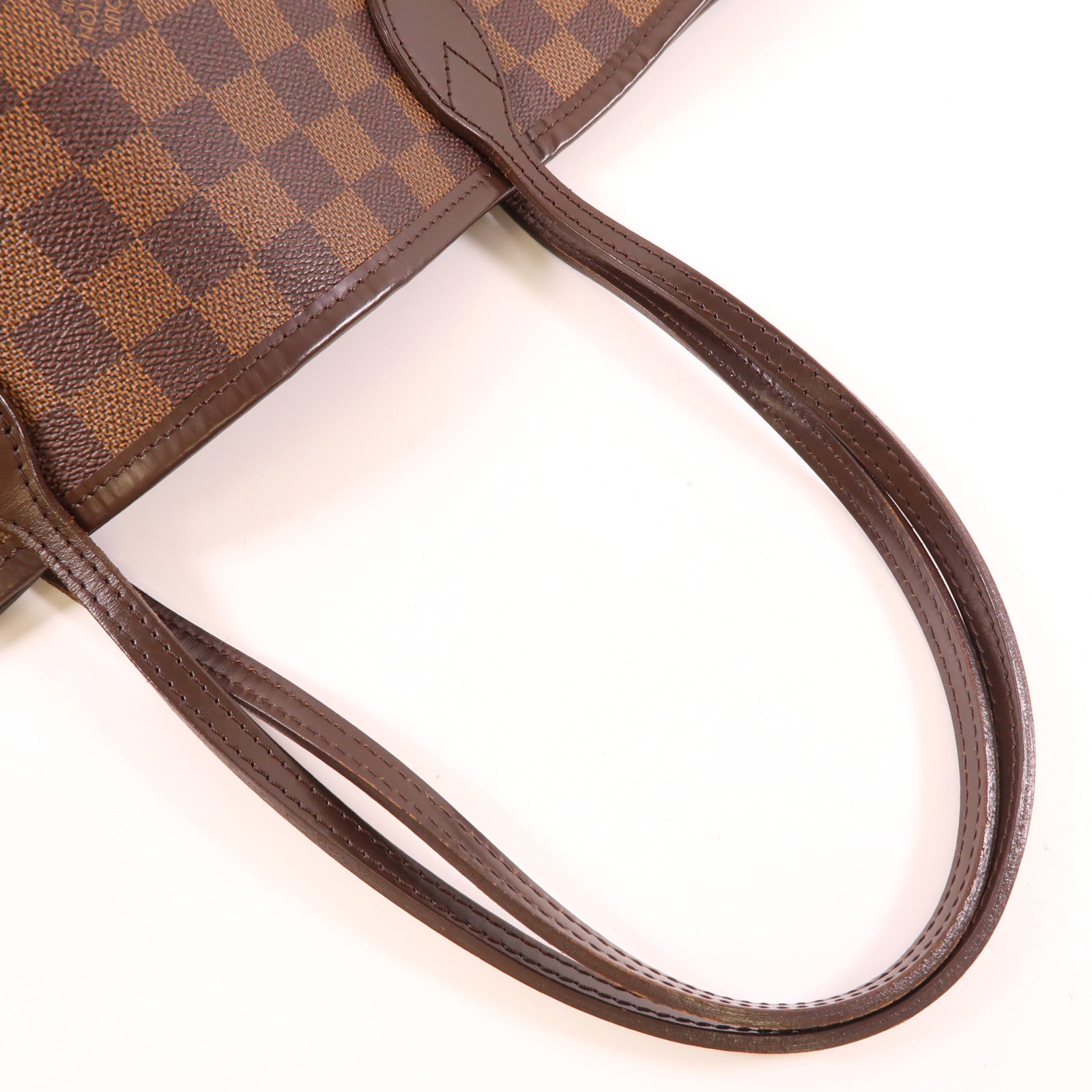 LOUIS VUITTON LV GHW Neverfull MM Shoulder Tote Bag N51105 Damier Brown