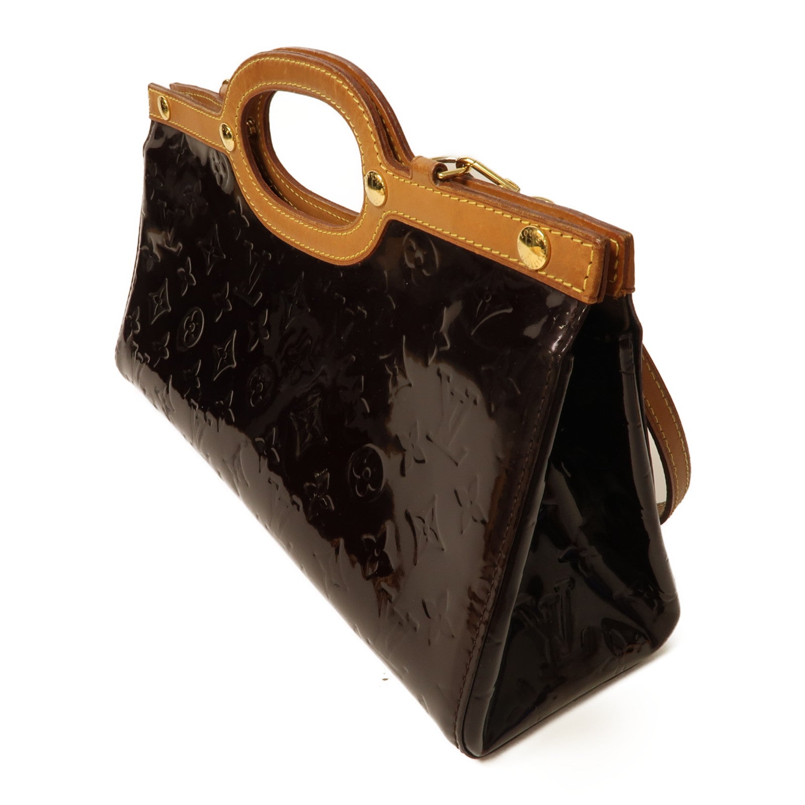 LOUIS VUITTON 【激減優惠】Vernis Roxbury Drive金扣手挽肩背兩用袋酒紅色