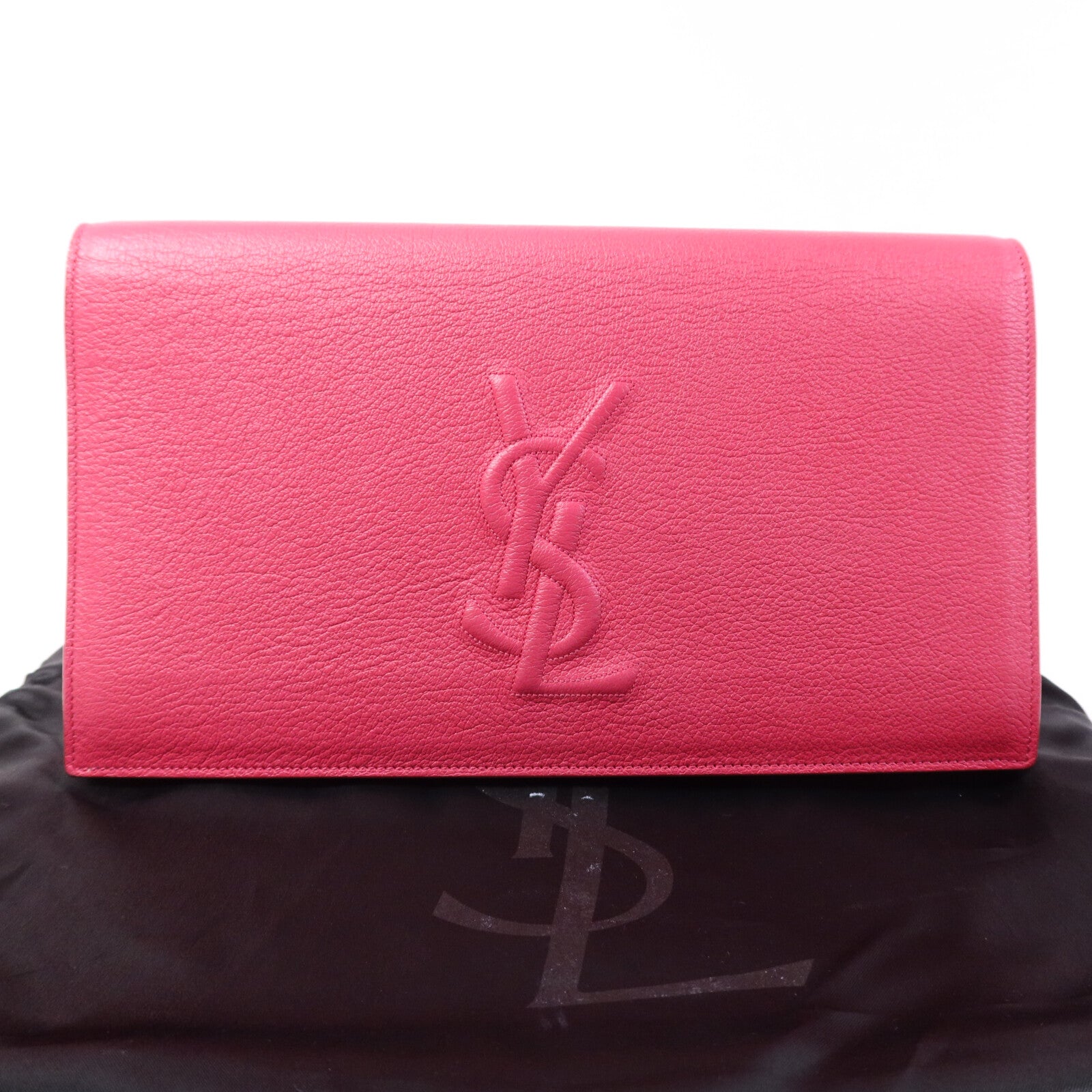 YVES SAINT LAURENT 牛皮皮革Belle De Jour Clutch金扣手拿包