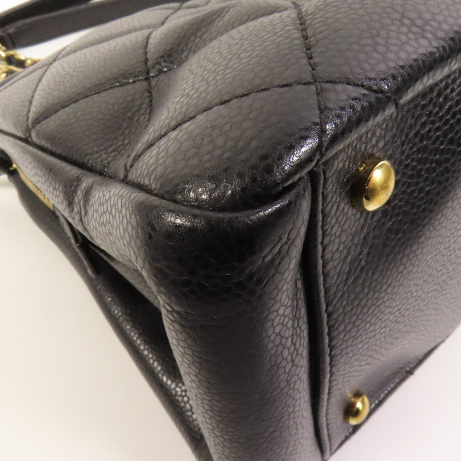 CHANEL 牛皮皮革Timeless CC金扣鏈帶肩背袋