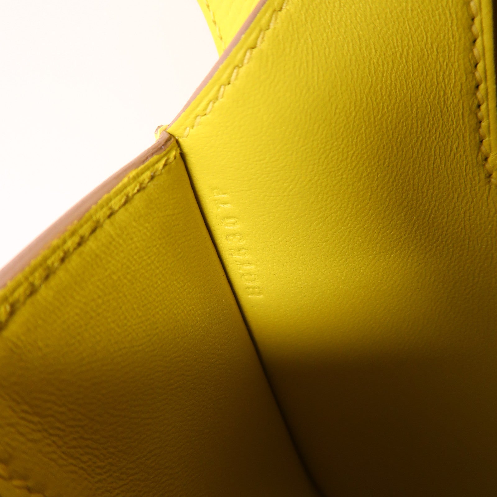 HERMES Clemence皮革Della Cavalleria Mini銀扣肩背袋9R Lime