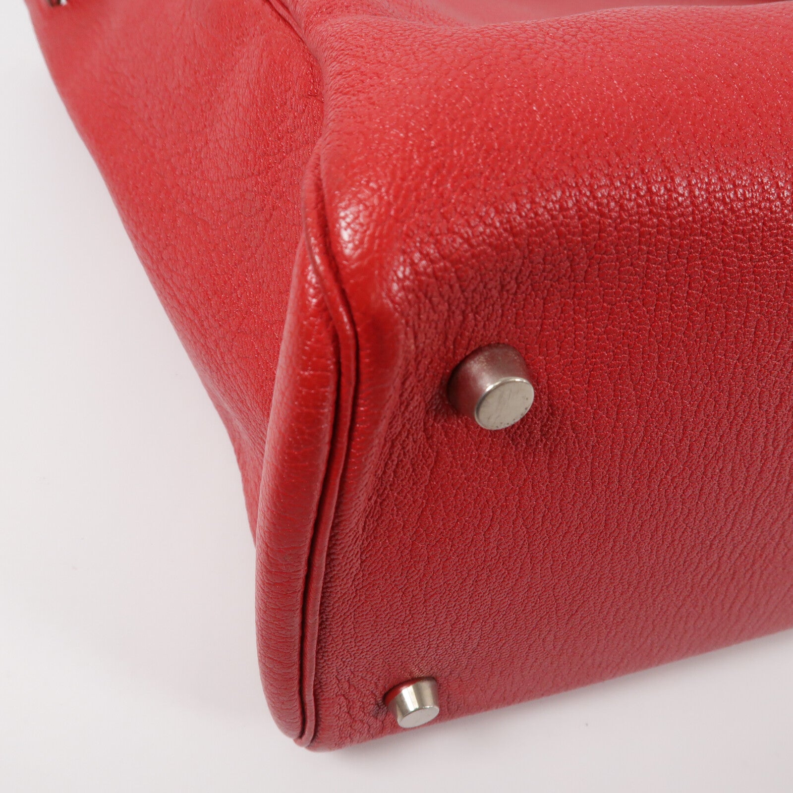 HERMES Fjord皮革Cabana 35肩背袋Rouge H