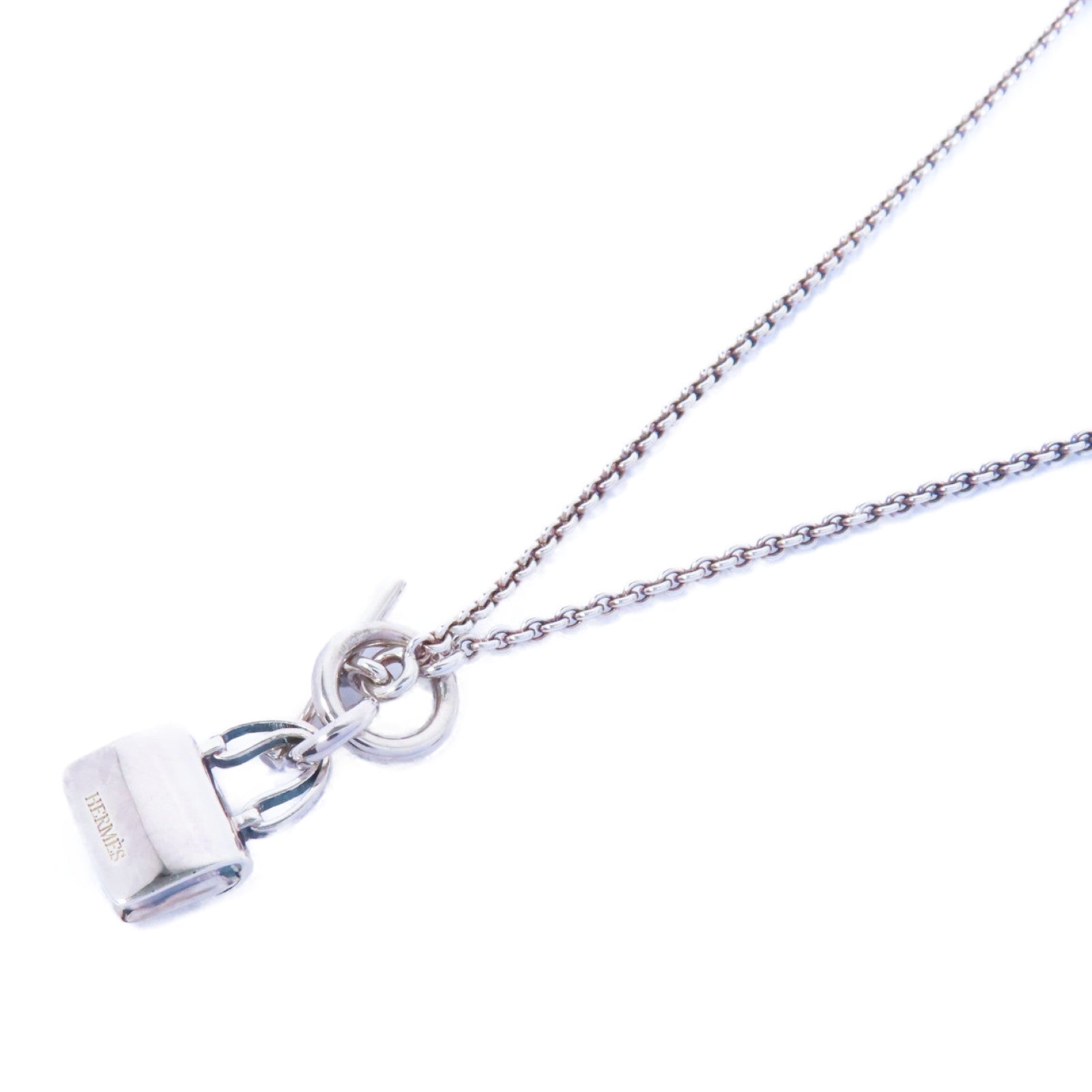HERMES 925純銀Contance Necklace項鍊銀色