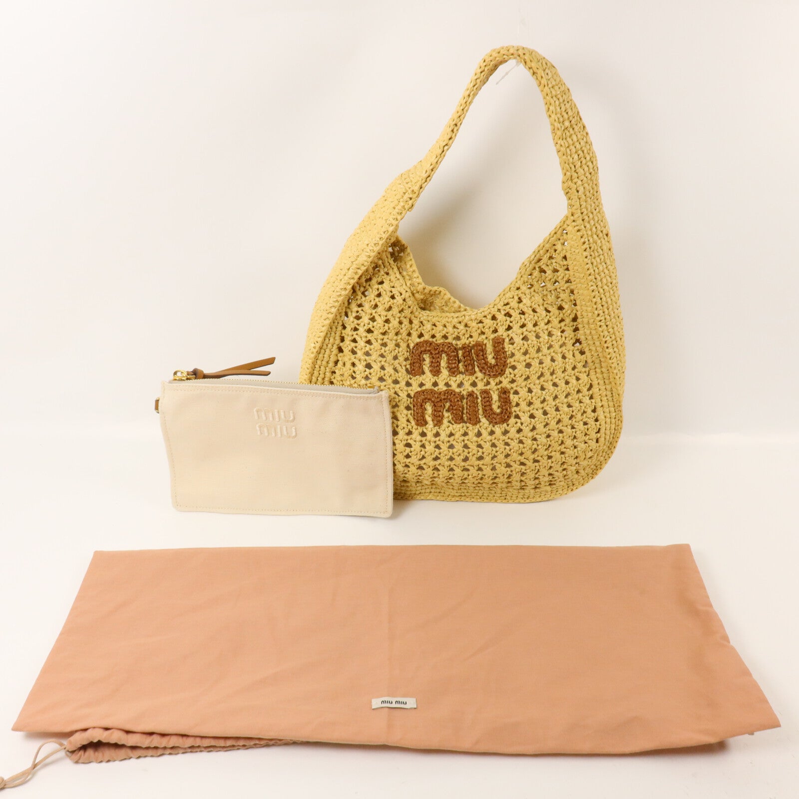 Miu Miu Raffia Woven Hobo手挽袋