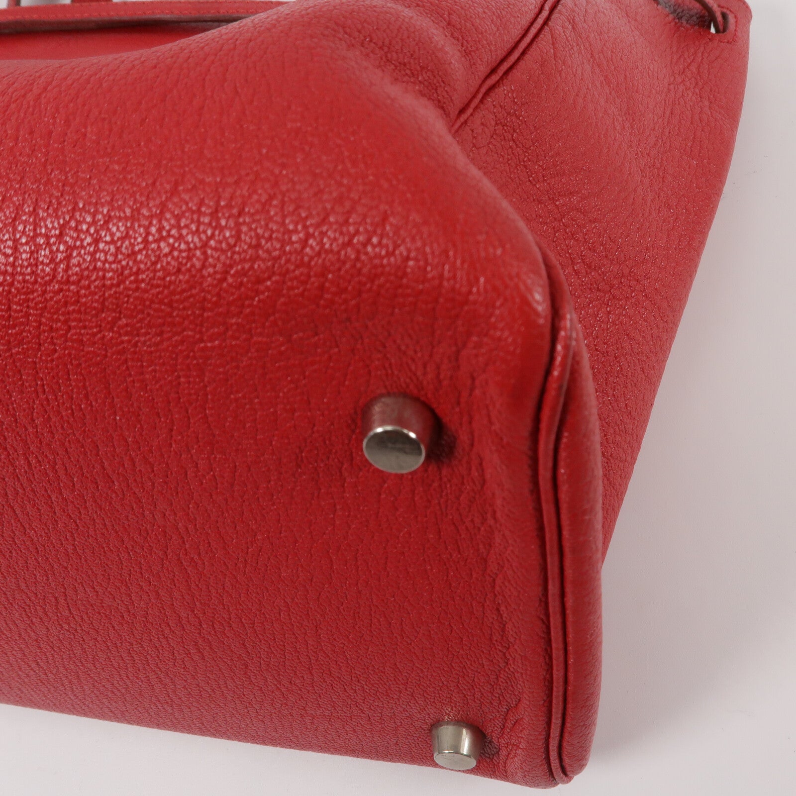 HERMES Fjord皮革Cabana 35肩背袋Rouge H