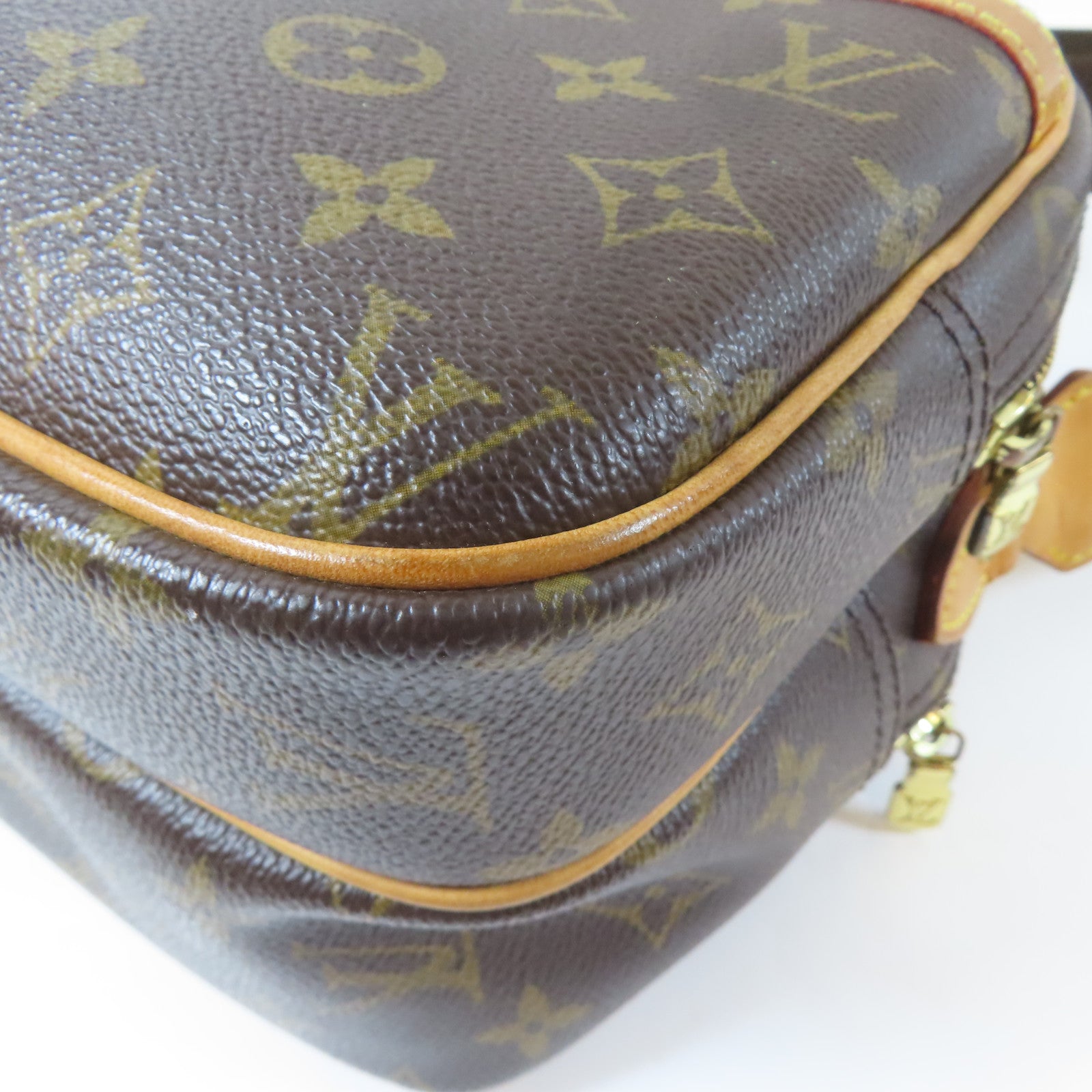 LOUIS VUITTON Monogram Reporter金扣肩背袋啡色