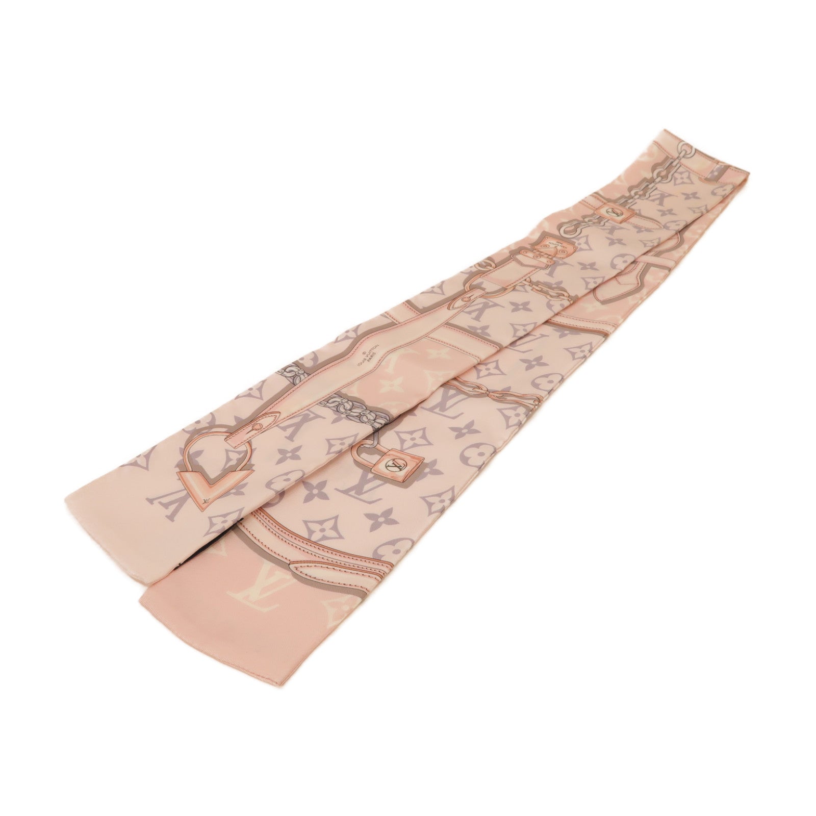 LOUIS VUITTON 絲質BB Bandeau絲巾粉紅色