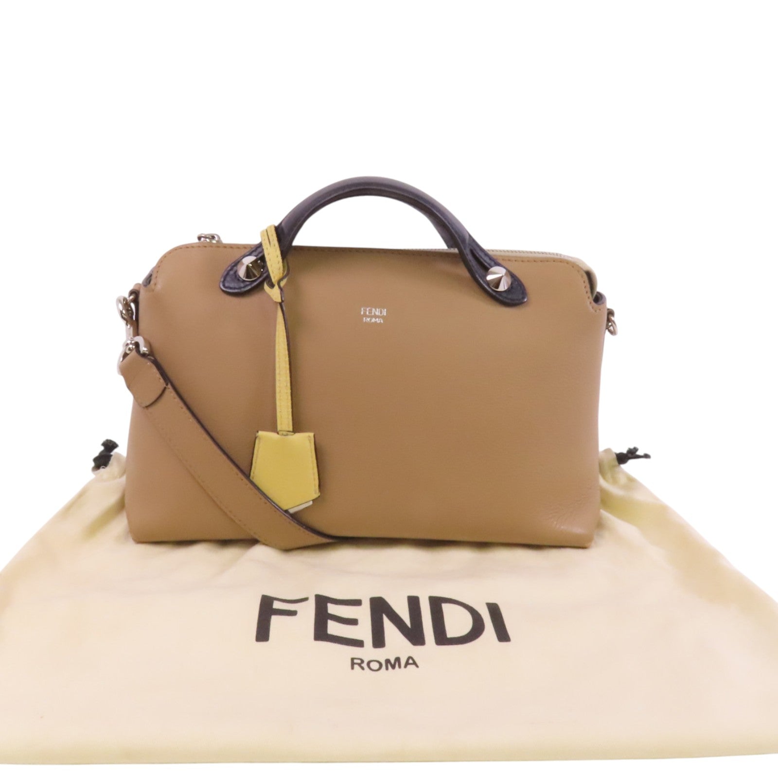 FENDI 牛皮皮革By The Way銀扣手挽肩背兩用袋