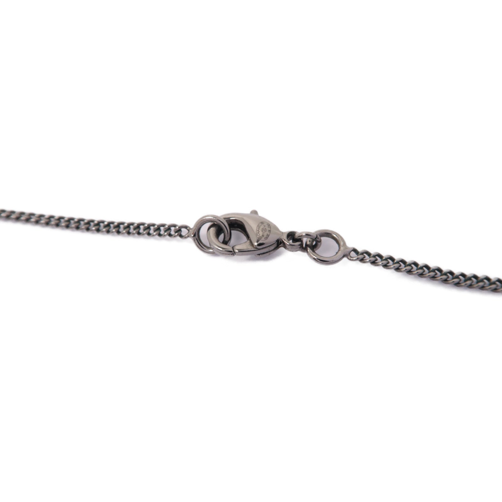CHANEL 金屬Necklace項鍊黑色/銀色