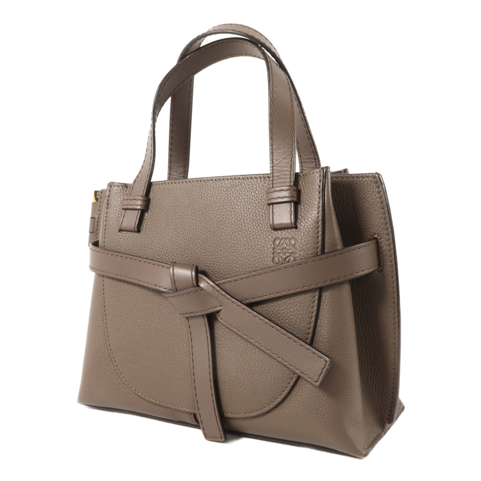 LOEWE 牛皮皮革Gate Top Handle Mini手挽肩背兩用袋