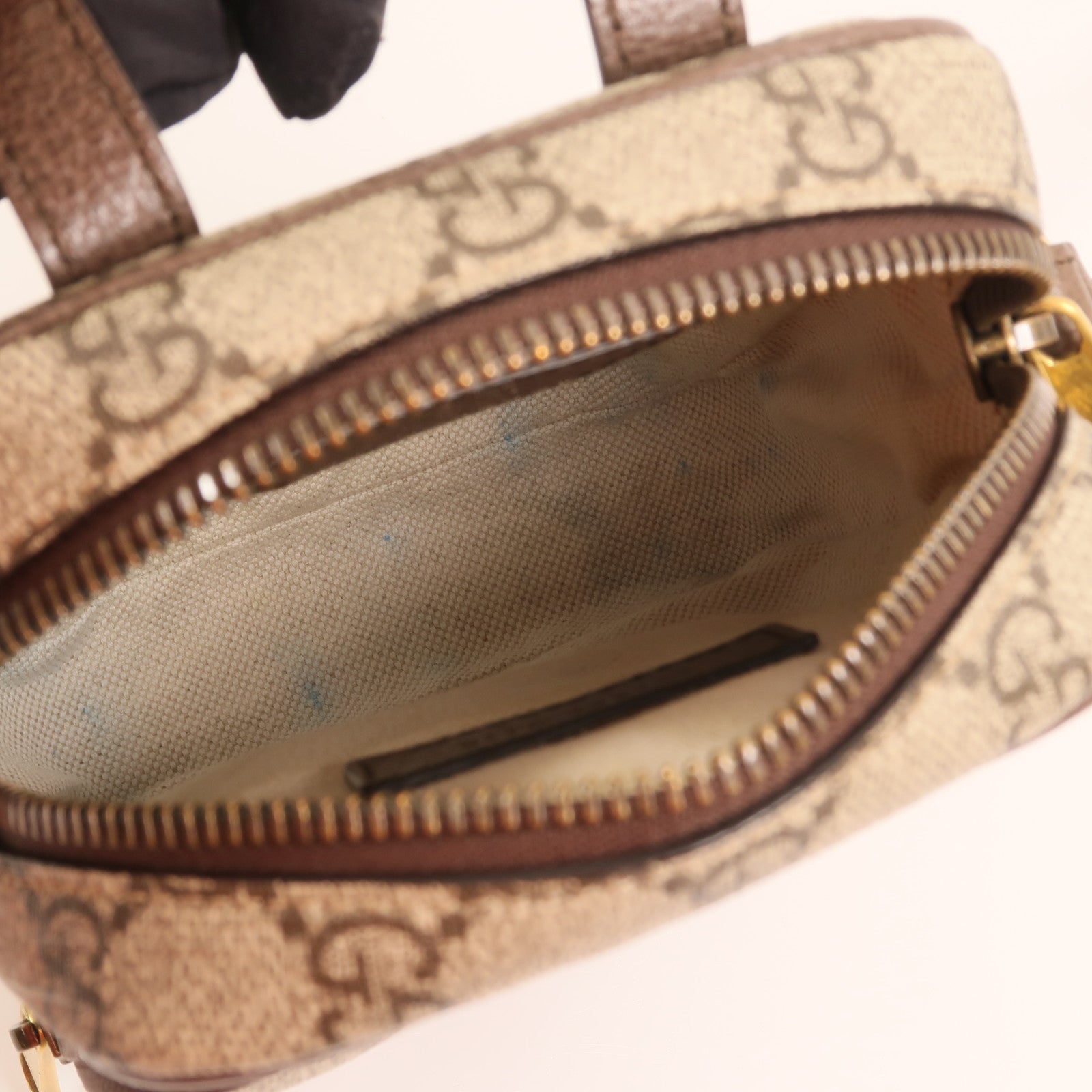 GUCCI 塗層帆布Ophidia MiniBag金扣手挽肩背兩用袋
