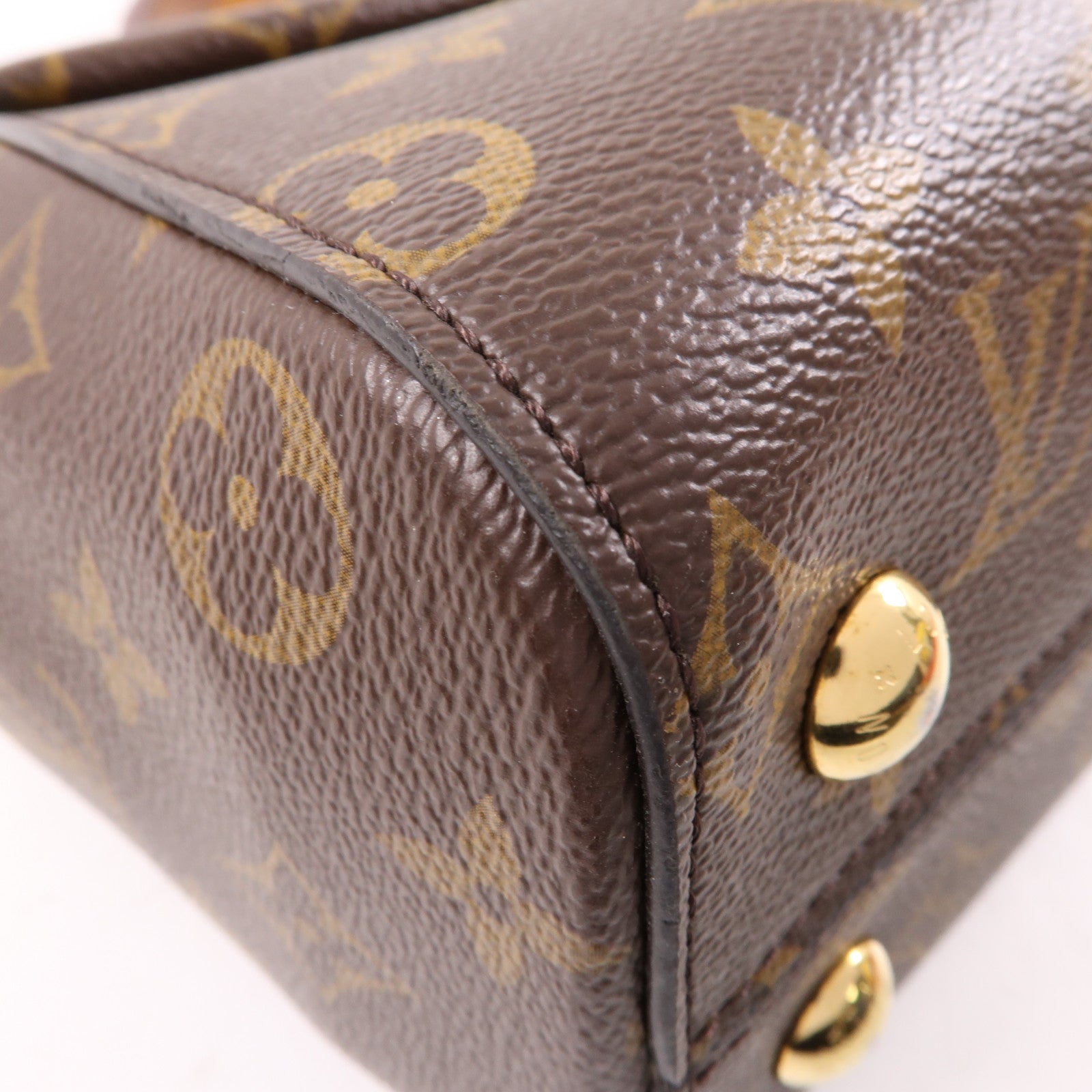 LOUIS VUITTON Monogram Cluny BB金扣手挽肩背兩用袋啡色
