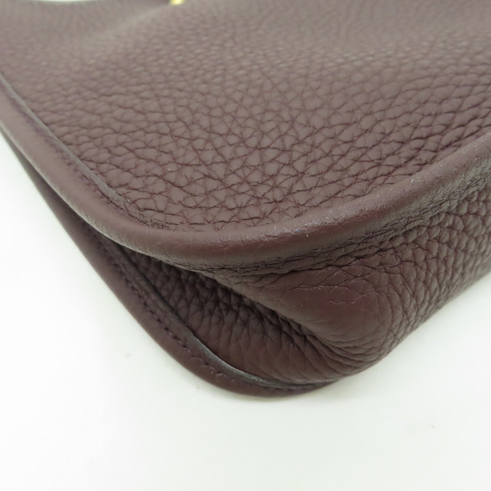 HERMES Clemence皮革Evelyne TPM金扣肩背袋啡色