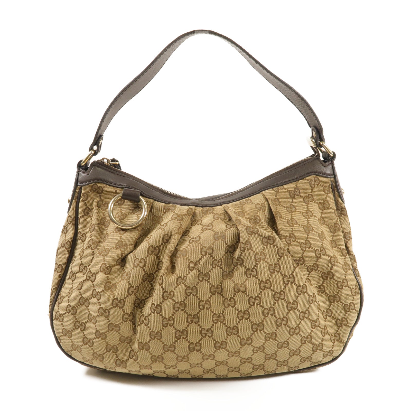 GUCCI GG GHW Shoulder Bag 232955 Canvas Brown