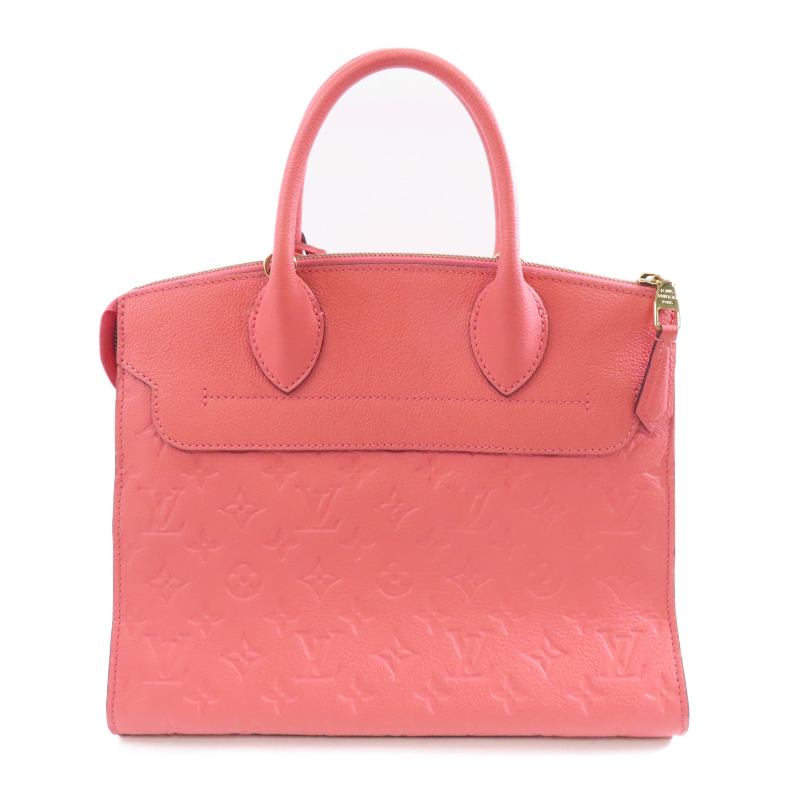 LOUIS VUITTON 【激減優惠】Monogram Empreinte Neuf MM金扣手挽肩背兩用袋粉紅色