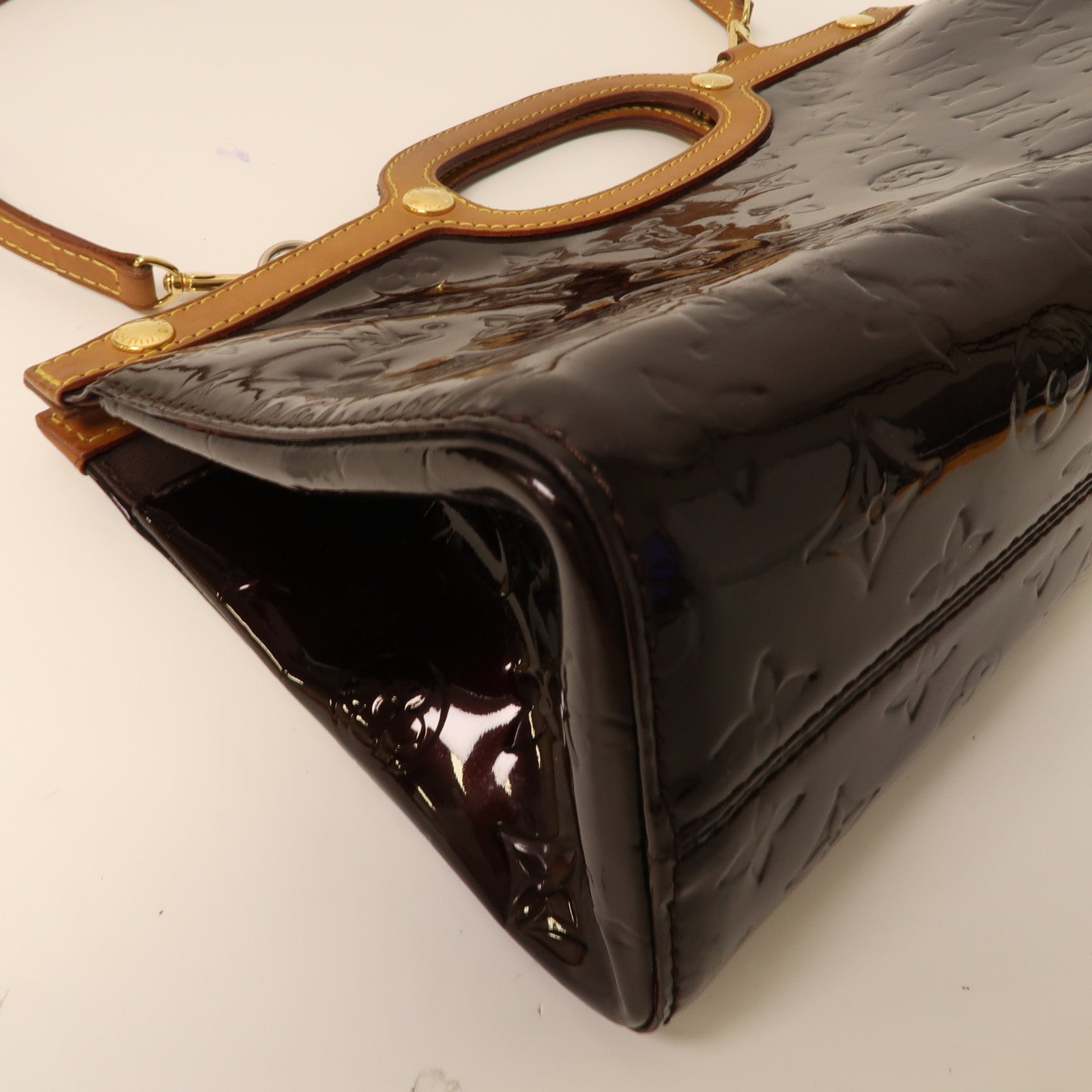 LOUIS VUITTON 【激減優惠】Vernis Roxbury Drive金扣手挽肩背兩用袋酒紅色