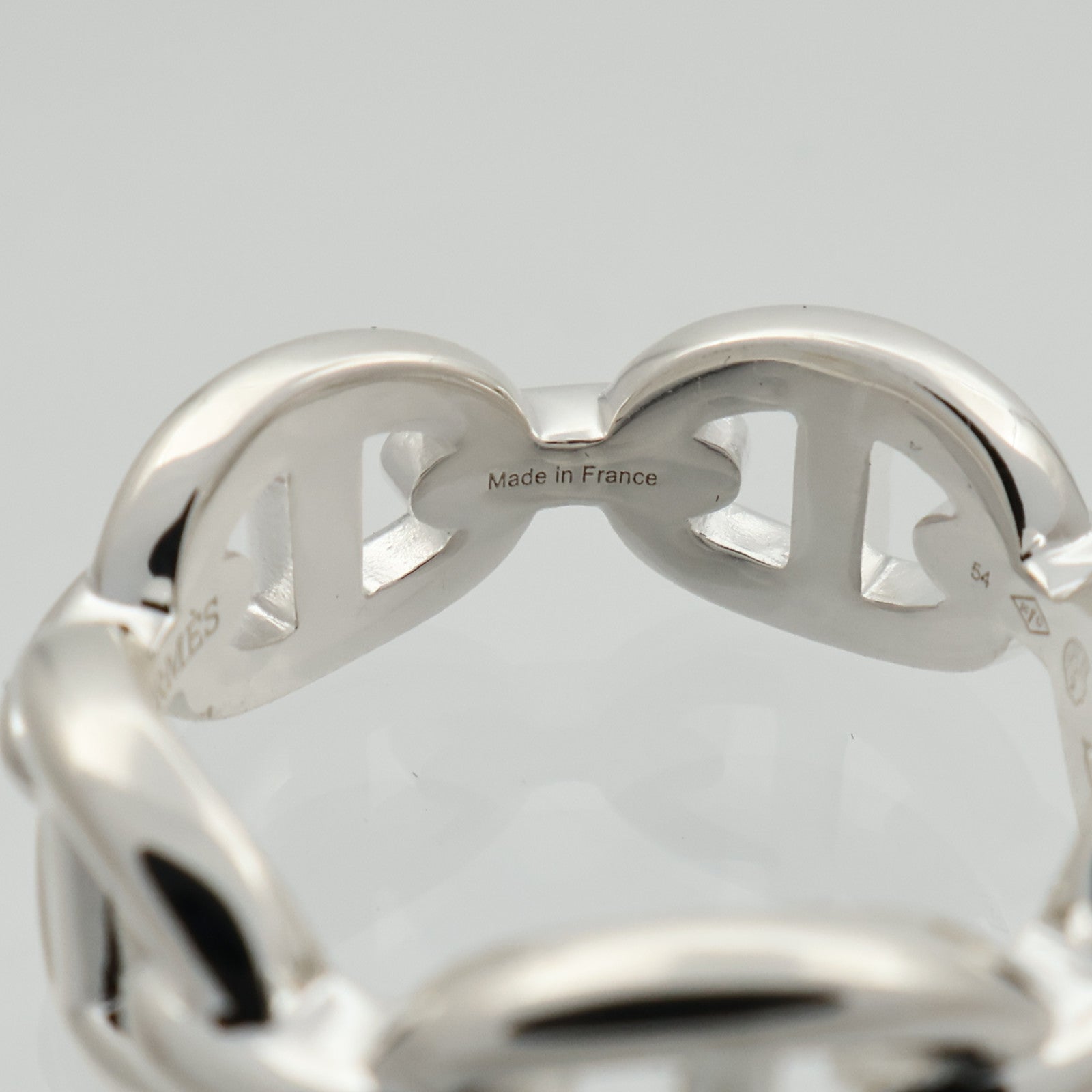 HERMES 925純銀Chaine d'ancre Enchainee Ring戒指