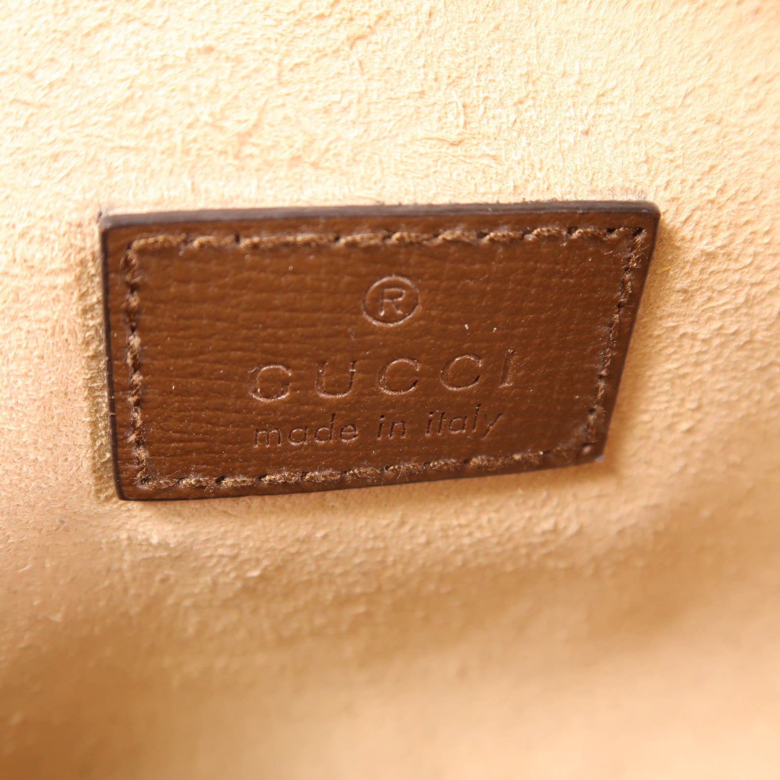 GUCCI 塗層帆布Shoulder Bag金扣肩背袋