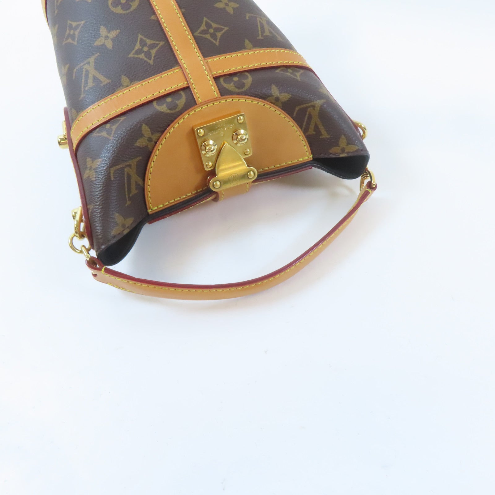 LOUIS VUITTON Monogram Duffle金扣手挽肩背兩用袋啡色