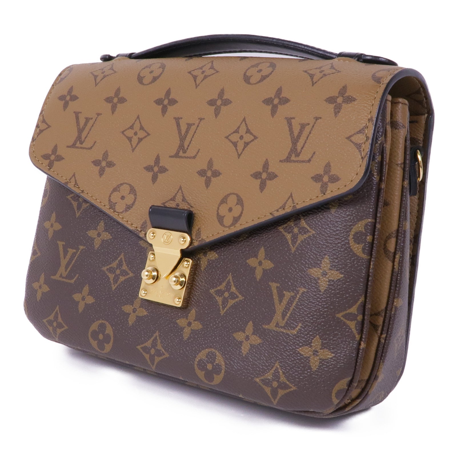 LOUIS VUITTON Monogram Reverse Pochette Metis金扣手挽肩背兩用袋