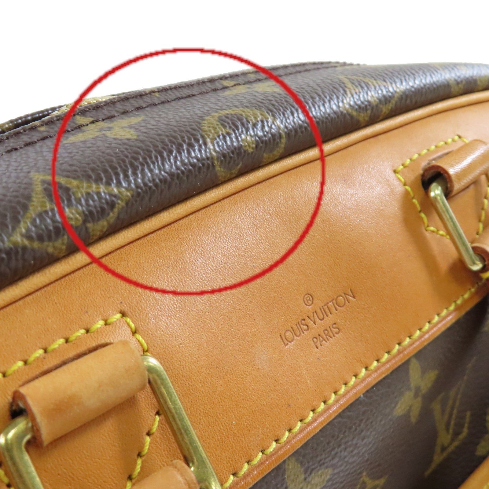 LOUIS VUITTON 【激減優惠】Monogram Deauville GM Handbag金扣手挽袋啡色