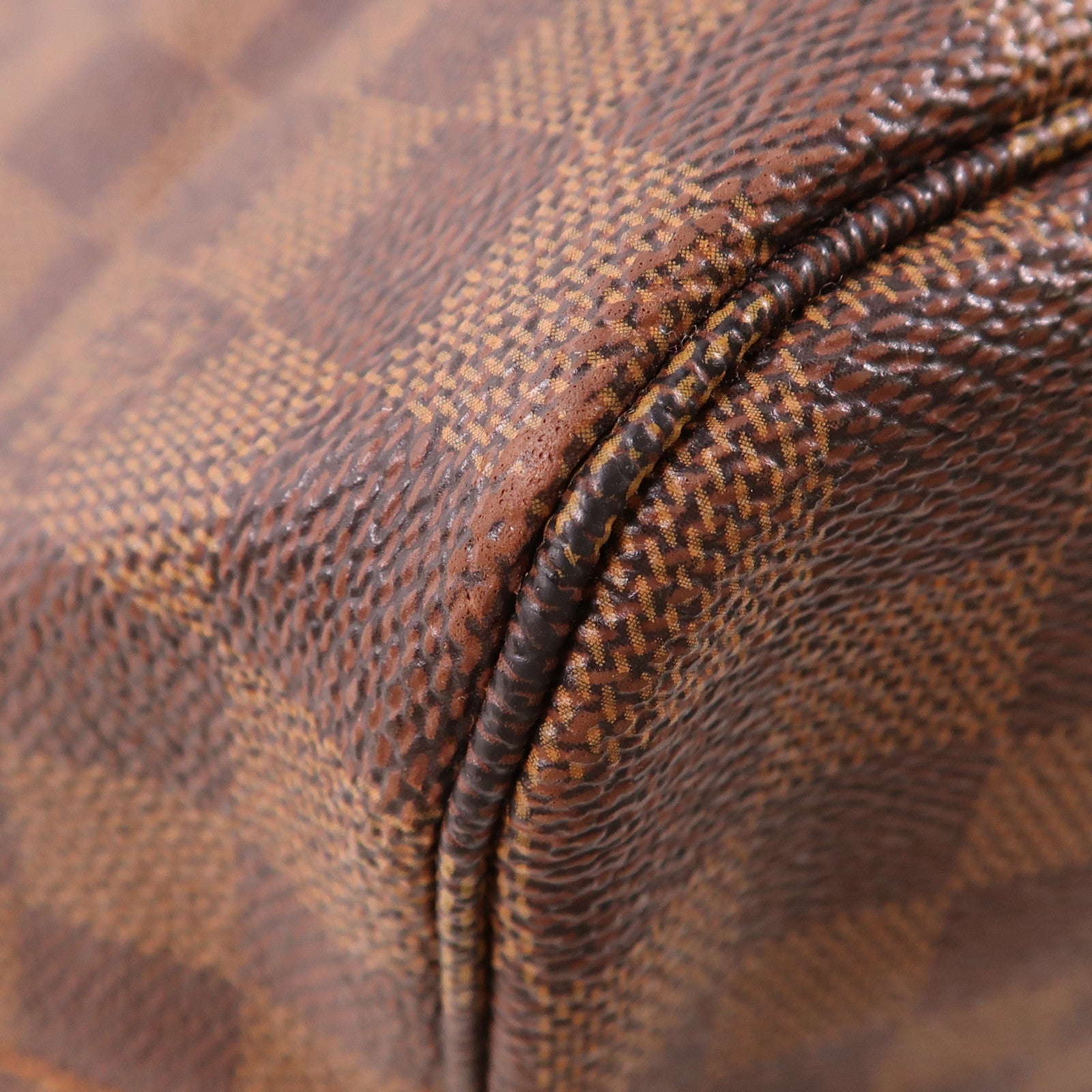 LOUIS VUITTON LV GHW Neverfull MM Shoulder Tote Bag N51105 Damier Brown