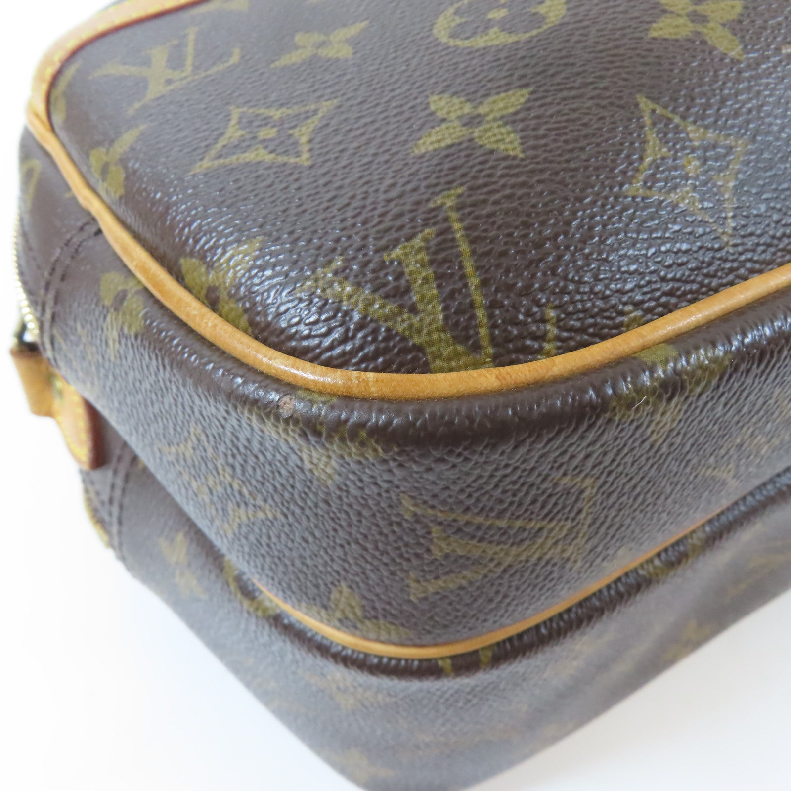 LOUIS VUITTON Monogram Reporter金扣肩背袋啡色