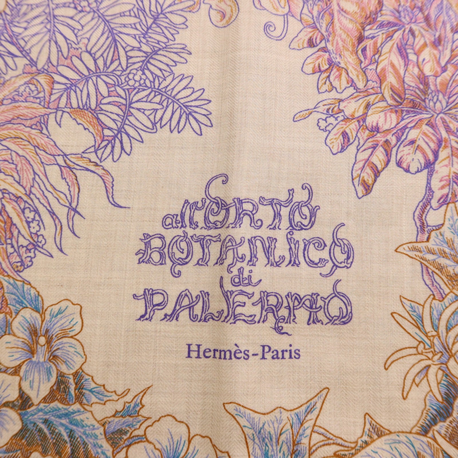 HERMES 羊絨/絲質Mors A Jouets Bandana Shawl 140絲巾