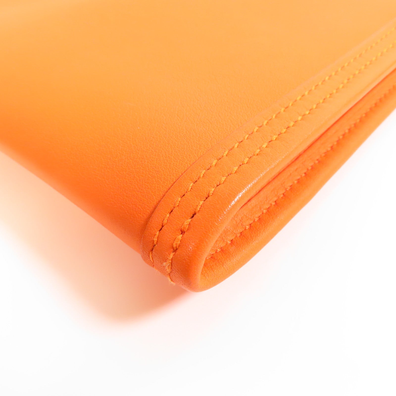 HERMES Swift皮革Jige手拿包Orange橙色