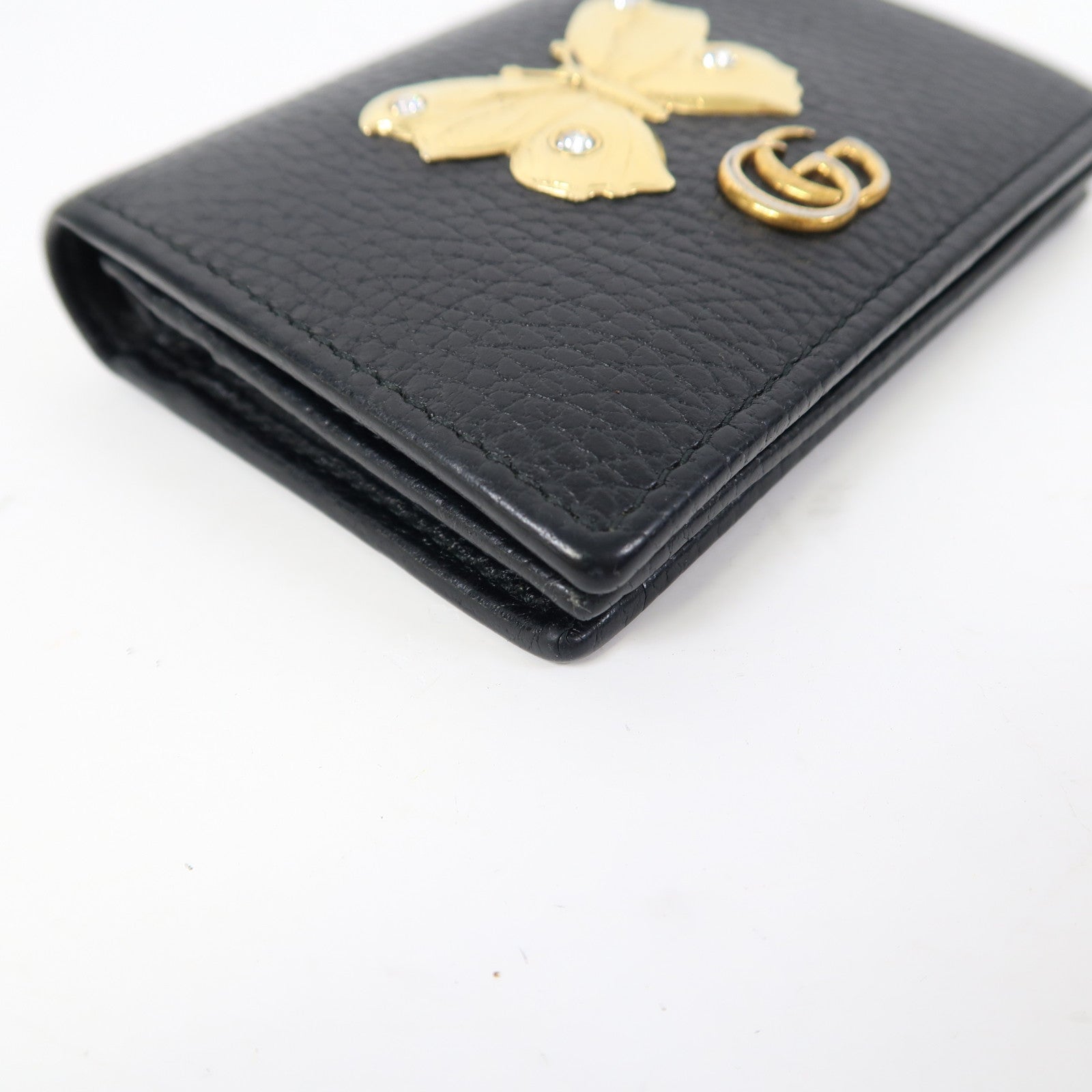 GUCCI 牛皮皮革Wallet金扣錢包黑色
