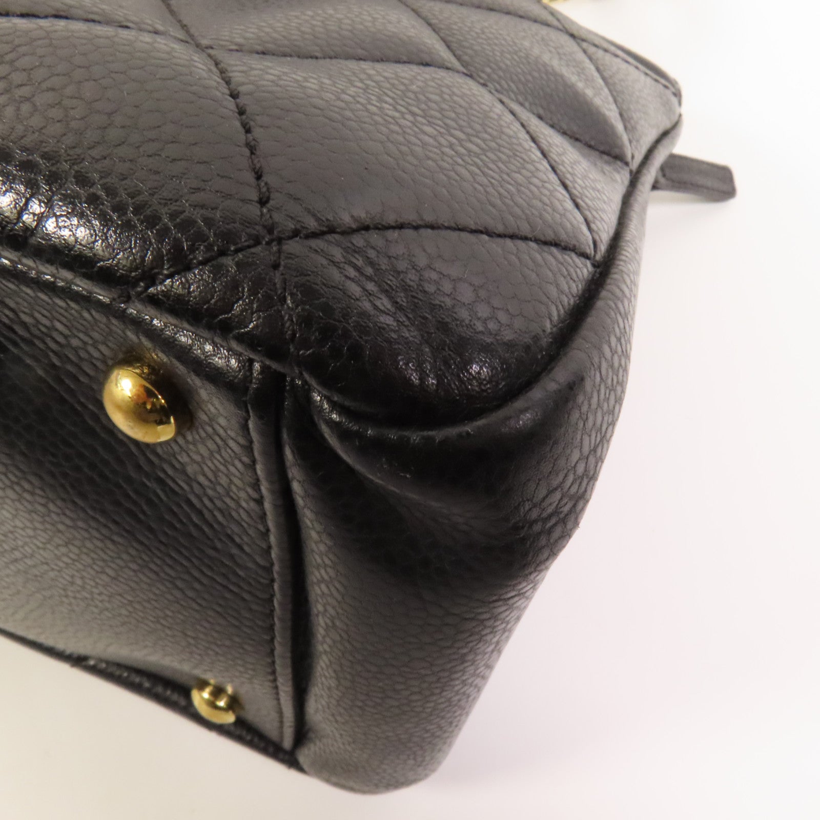 CHANEL 牛皮皮革Timeless CC金扣鏈帶肩背袋