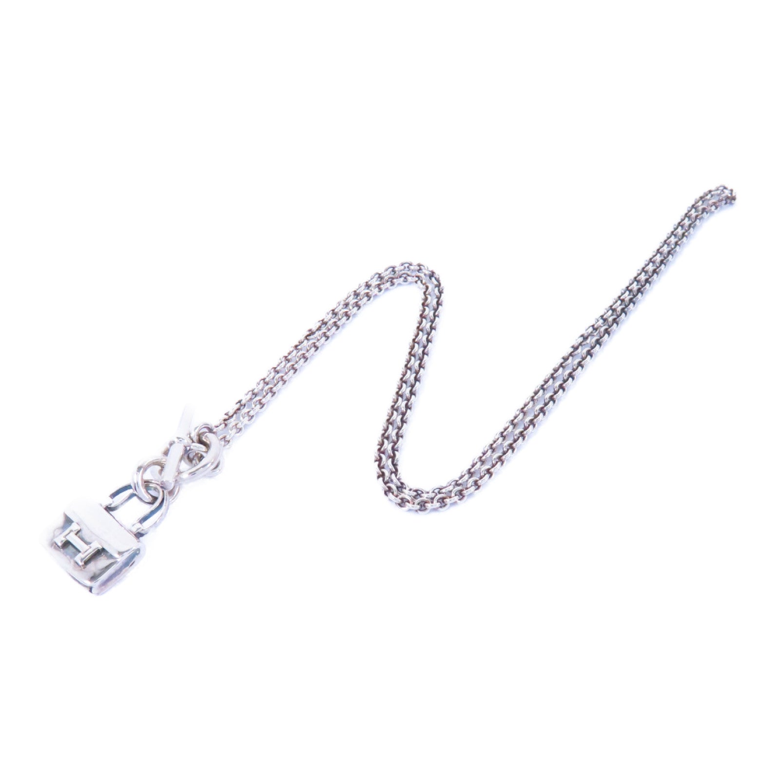 HERMES 925純銀Contance Necklace項鍊銀色