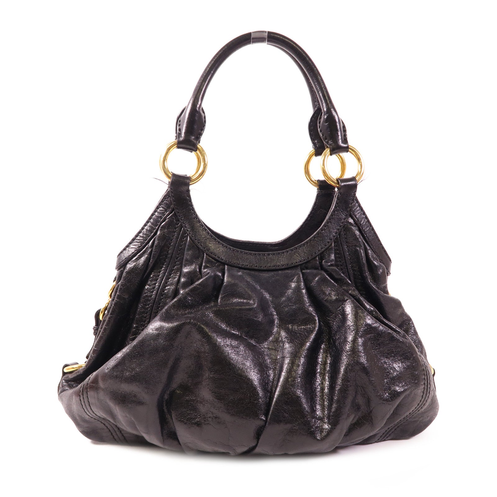 Miu Miu 牛皮皮革2 Way Shoulder金扣手挽肩背兩用袋