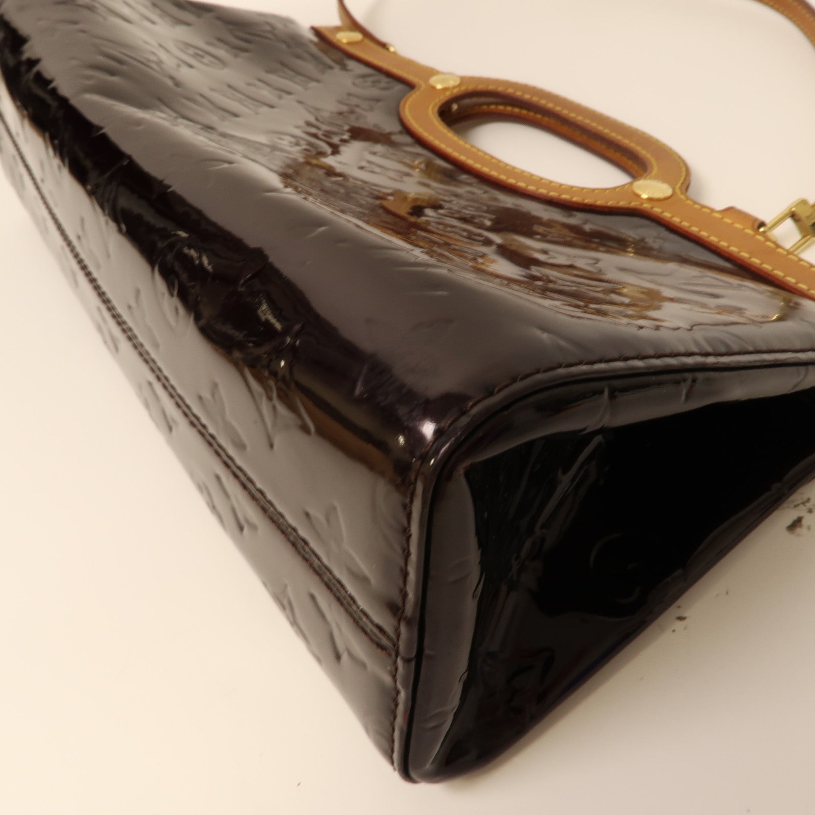 LOUIS VUITTON 【激減優惠】Vernis Roxbury Drive金扣手挽肩背兩用袋酒紅色