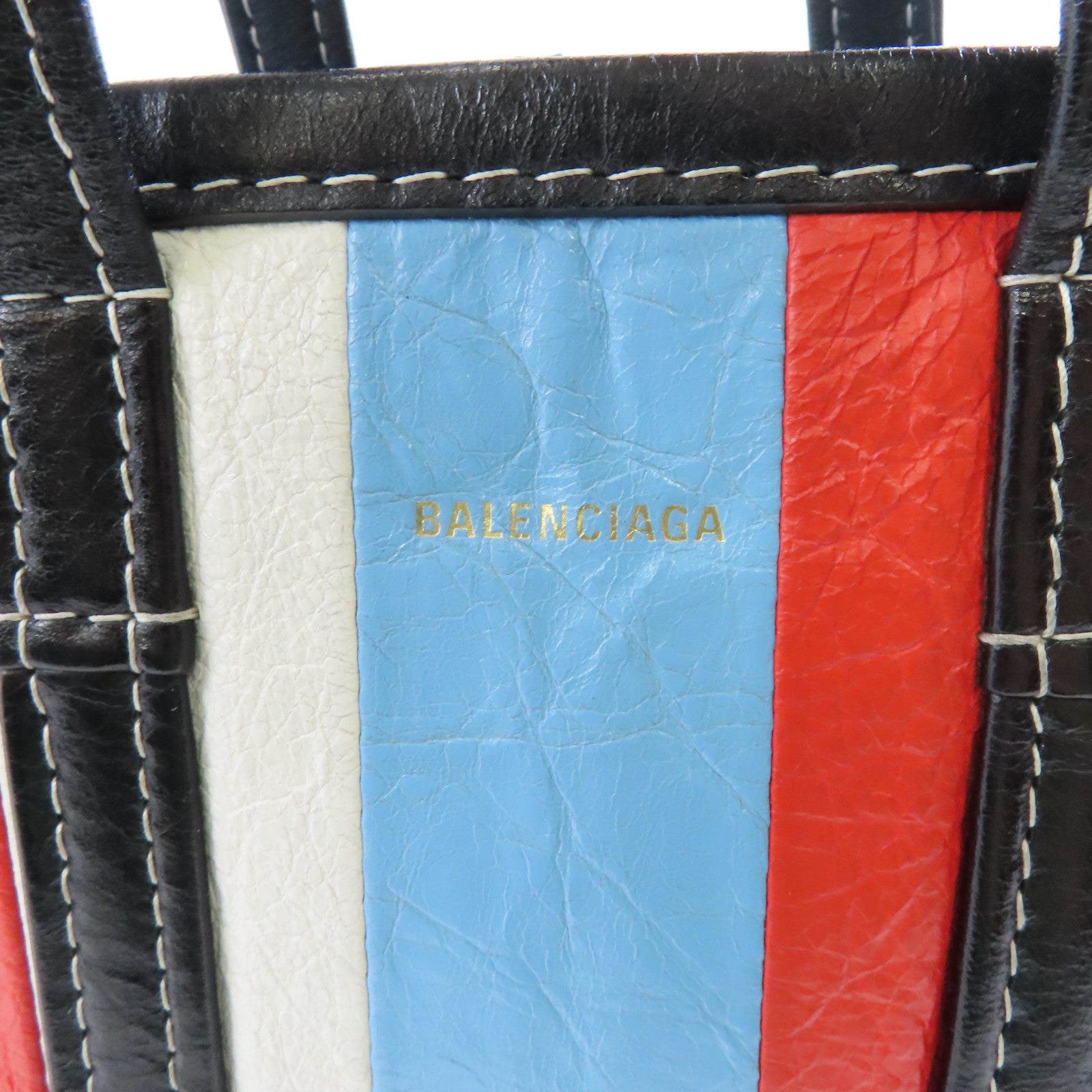 BALENCIAGA 牛皮皮革2 Way Shoulder銀扣手挽肩背兩用袋彩色