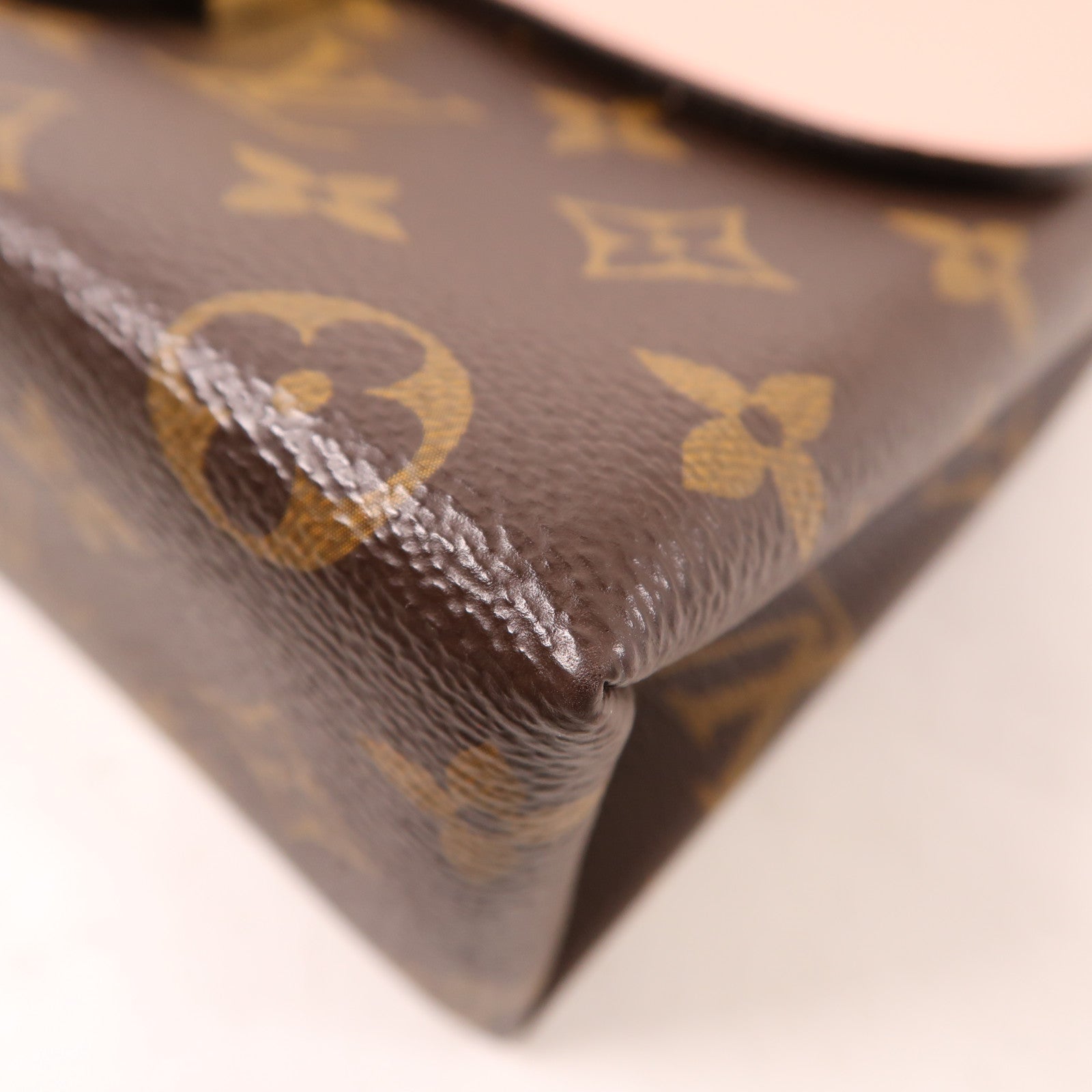 LOUIS VUITTON Monogram Locky BB金扣手挽肩背兩用袋棕色/粉紅色