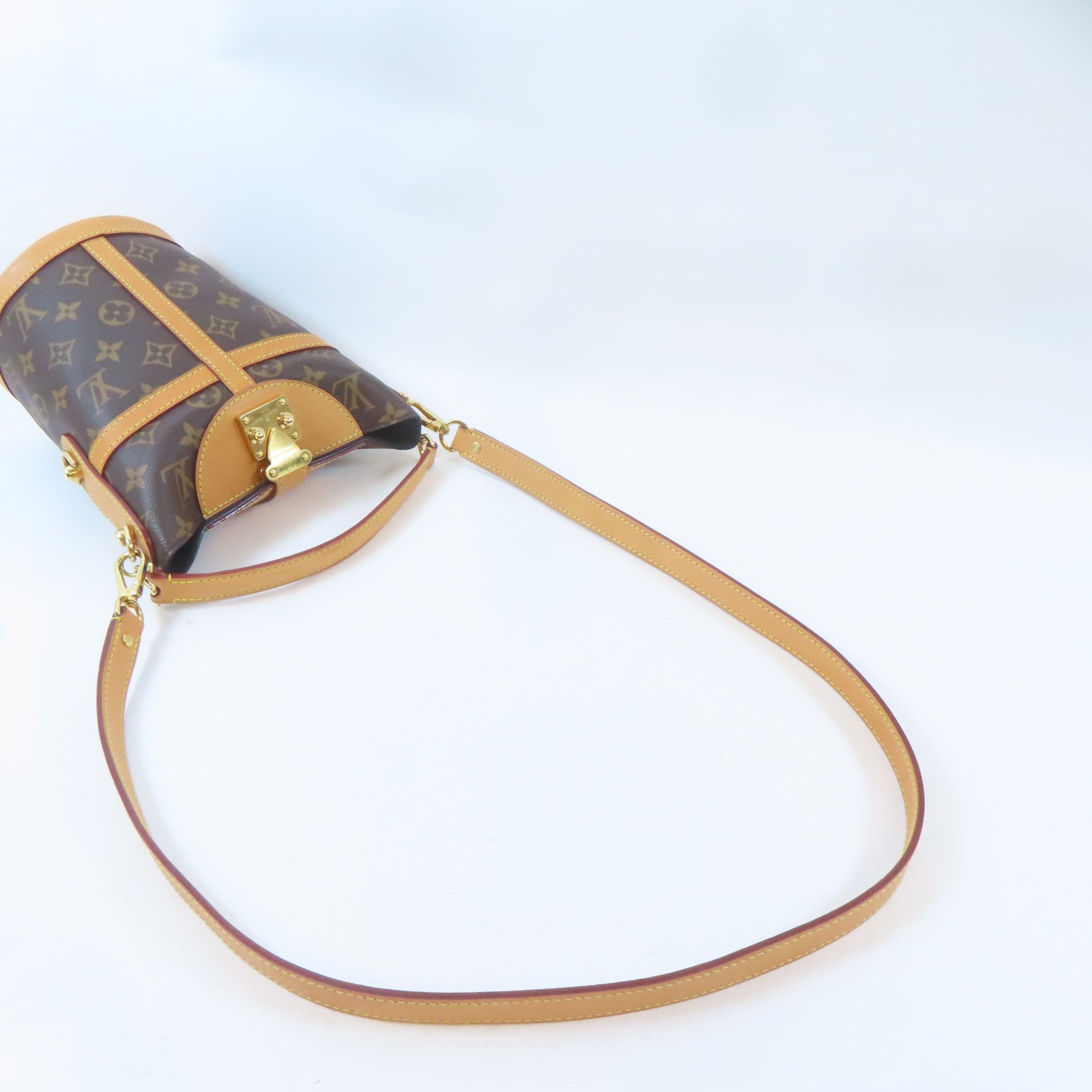 LOUIS VUITTON Monogram Duffle金扣手挽肩背兩用袋啡色