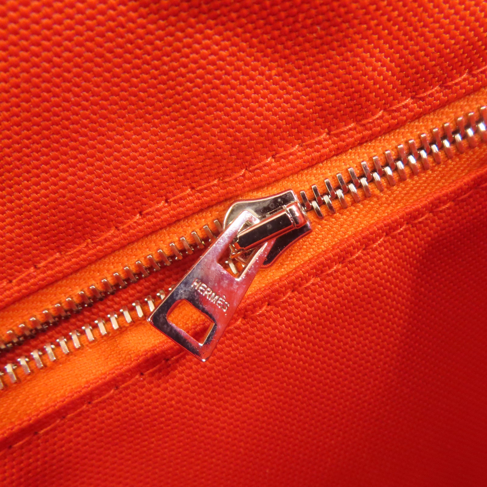 HERMES 帆布Sac De Pansage Groom銀扣手挽肩背兩用袋深藍色