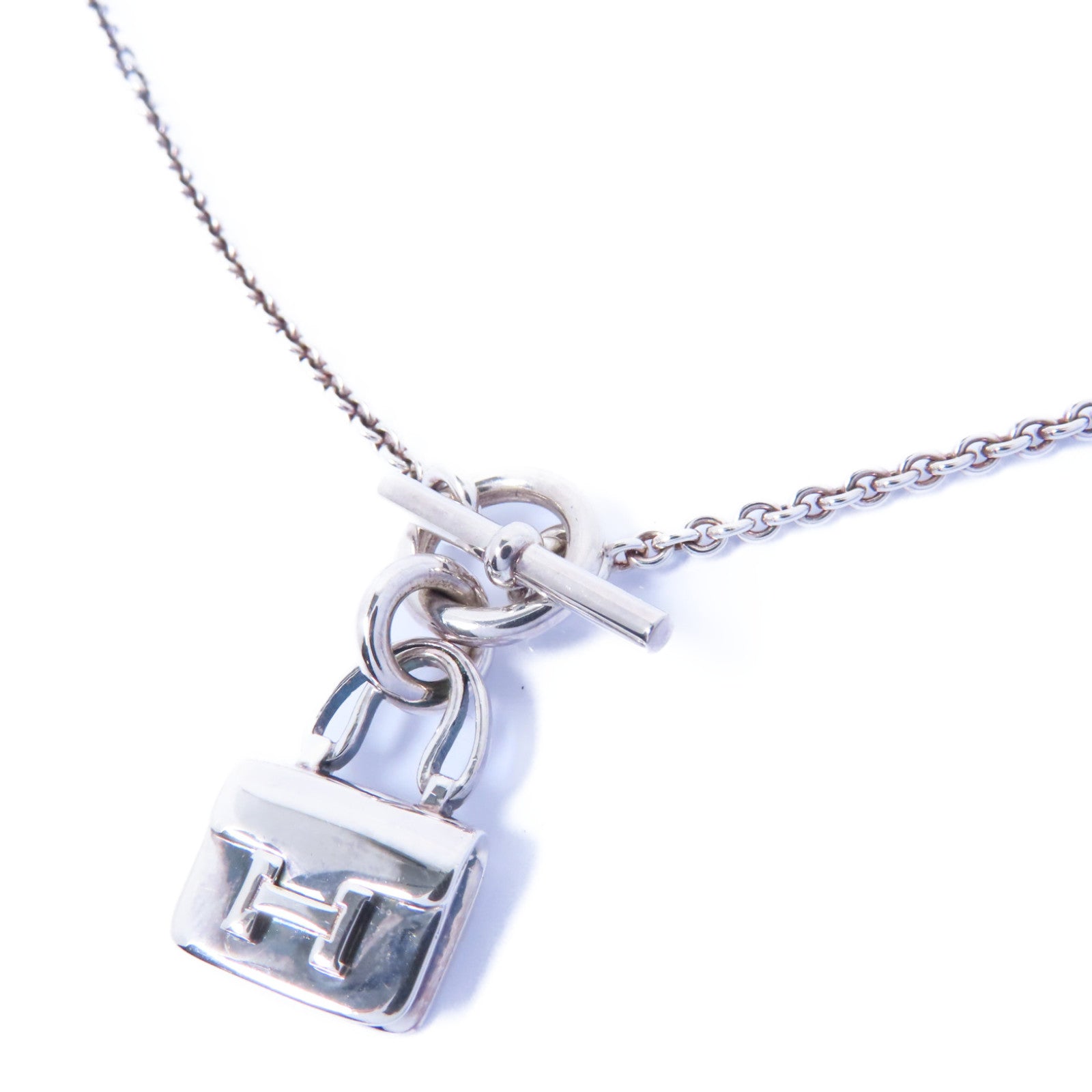 HERMES 925純銀Contance Necklace項鍊銀色