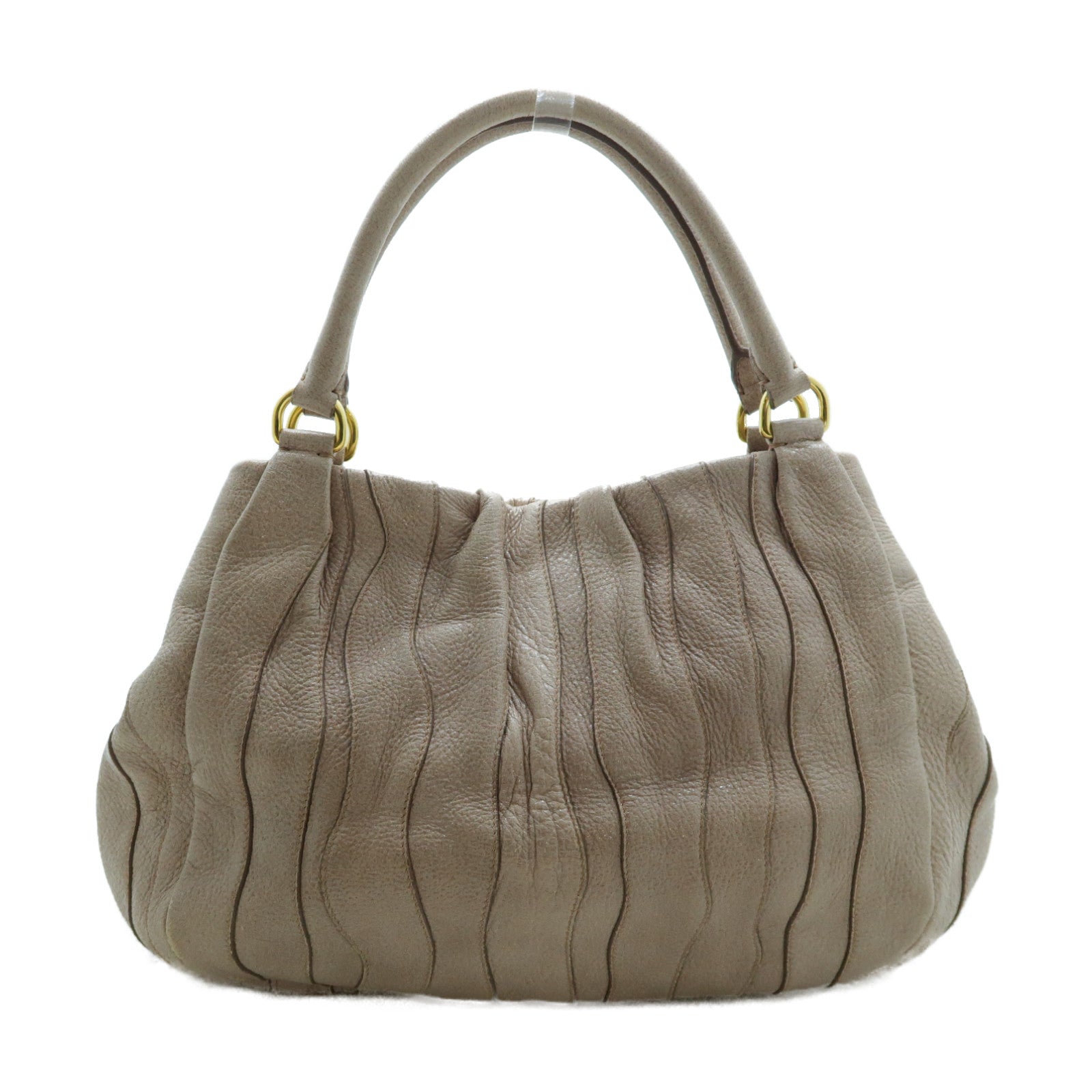 PRADA 牛皮皮革Hand Bag金扣手挽袋