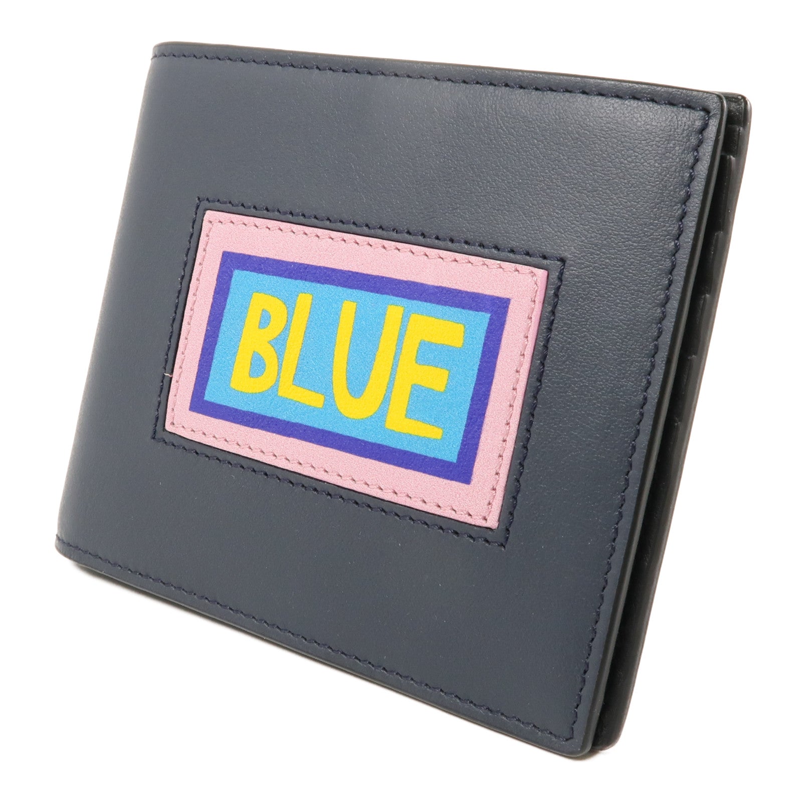 FENDI Vocabulary Wallet 7M0169.60E179 Calfskin Leather Blue