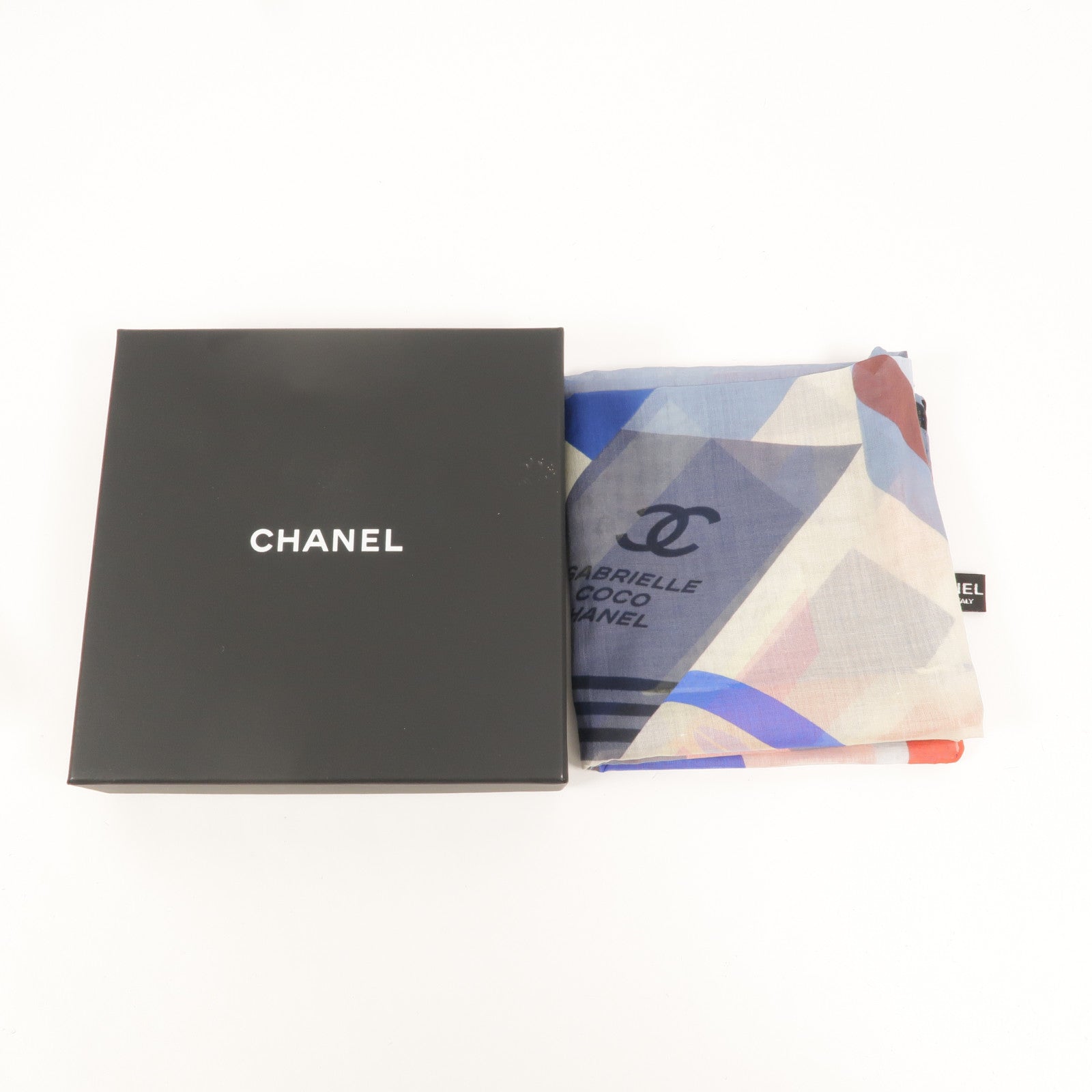 CHANEL 棉質Gabrielle Coco Scarf圍巾