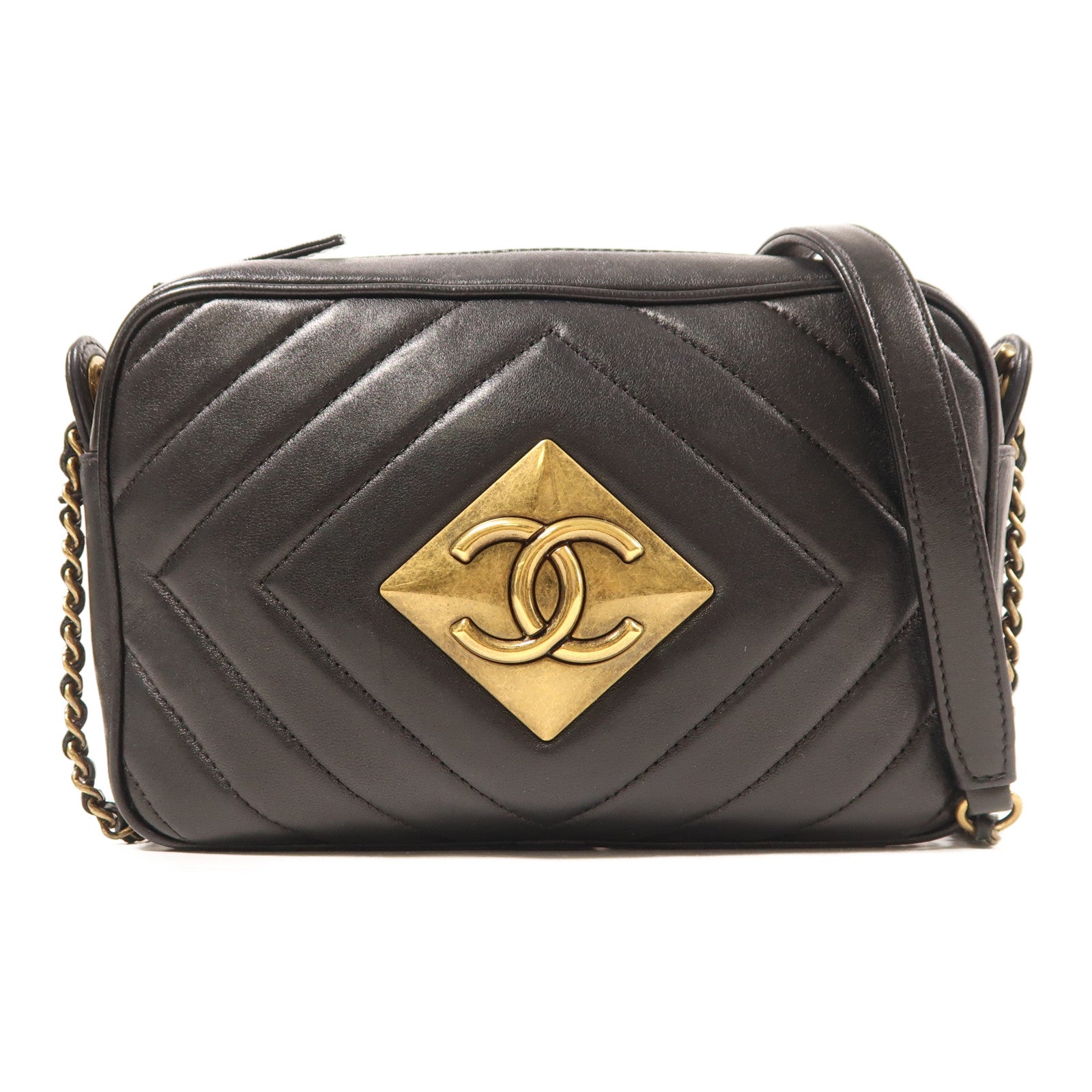 CHANEL 【激減優惠】牛皮皮革Chain Shoulder Bag金扣鏈帶肩背袋