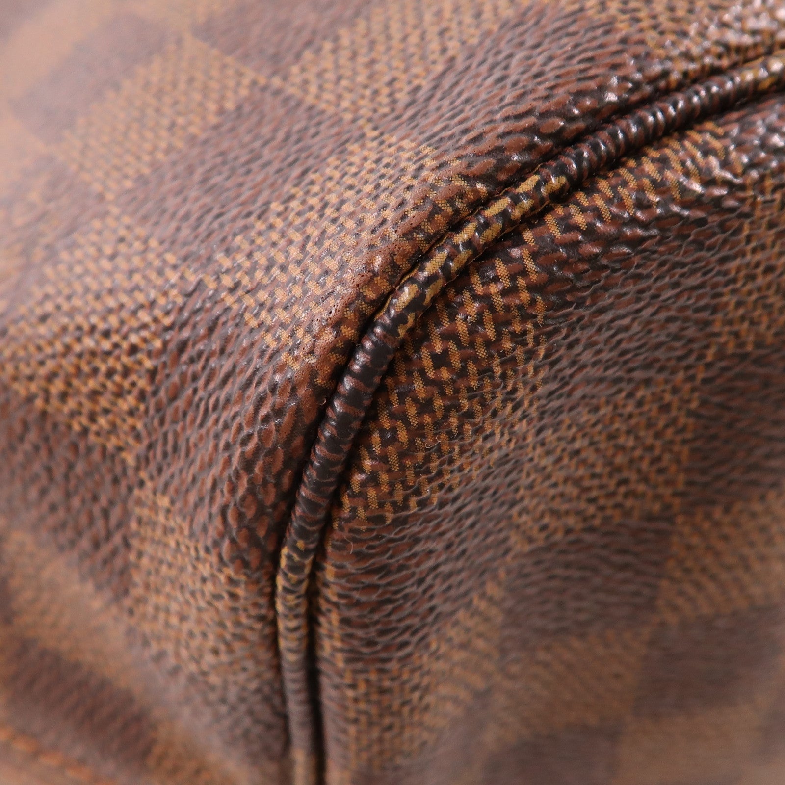 LOUIS VUITTON LV GHW Neverfull MM Shoulder Tote Bag N51105 Damier Brown