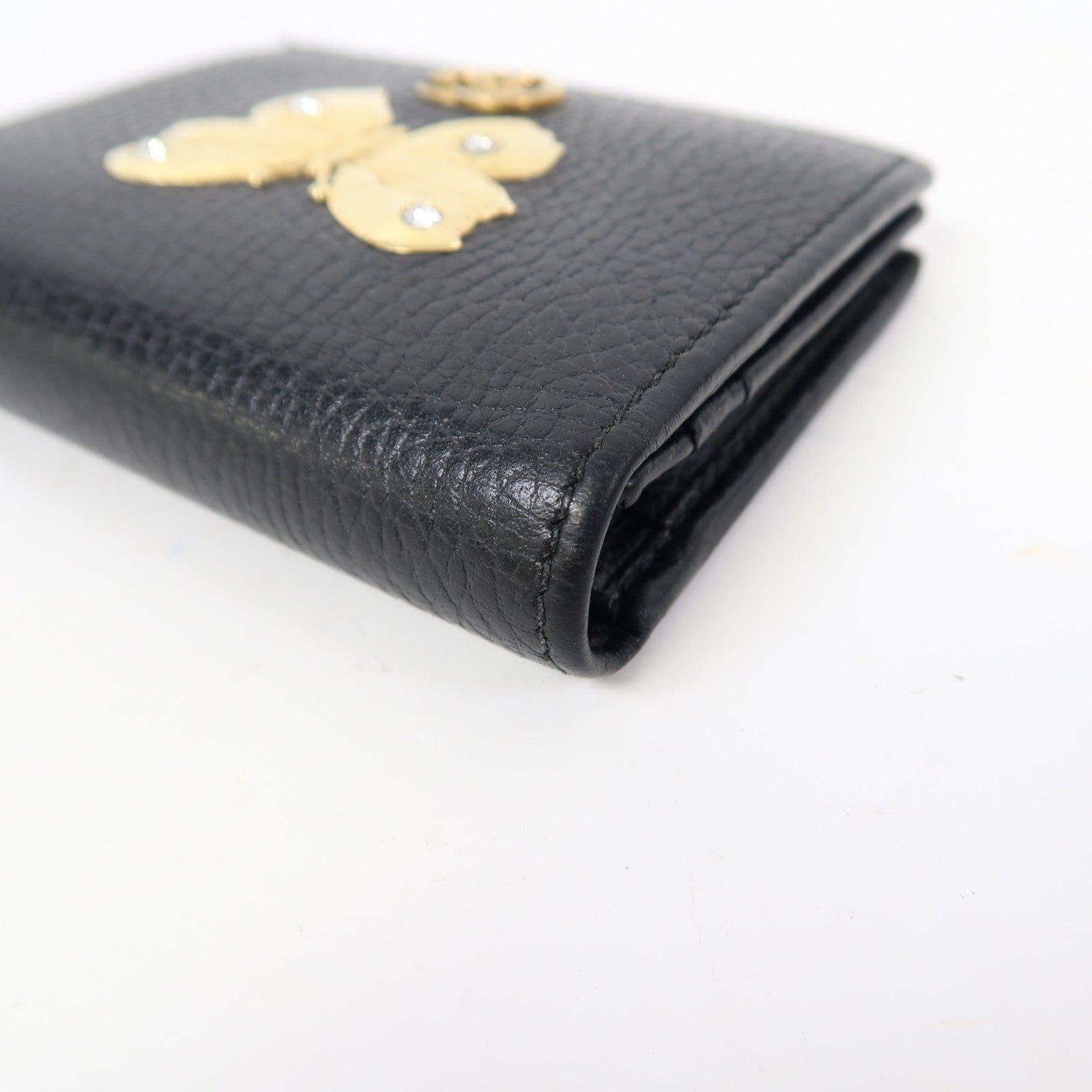 GUCCI 牛皮皮革Wallet金扣錢包黑色