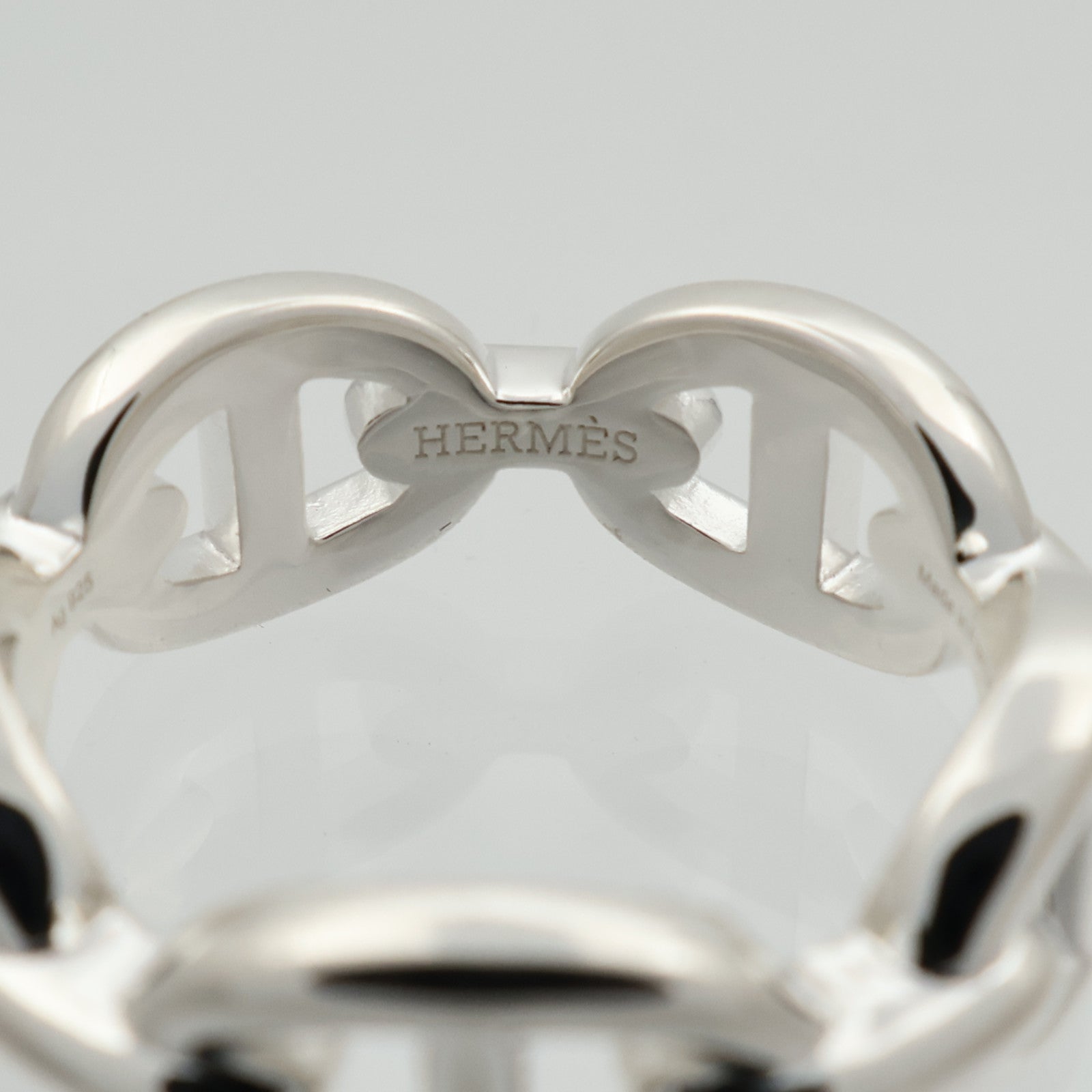 HERMES 925純銀Chaine d'ancre Enchainee Ring戒指