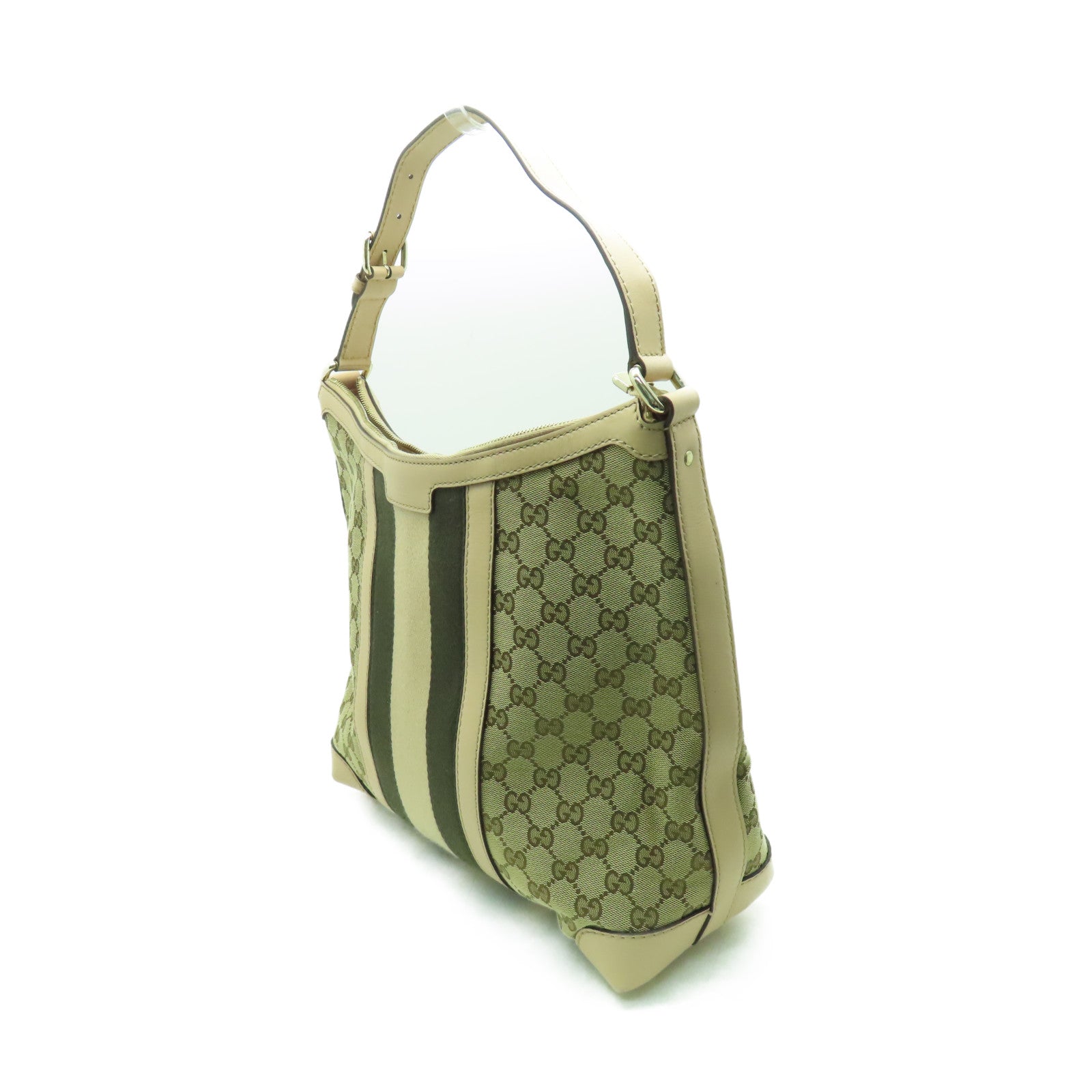 GUCCI 【激減優惠】帆布Shoulder Bag金扣肩背袋米色