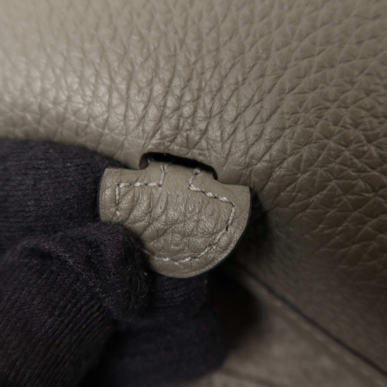 HERMES Clemence皮革Evelyne TPM肩背袋Gris Meyer