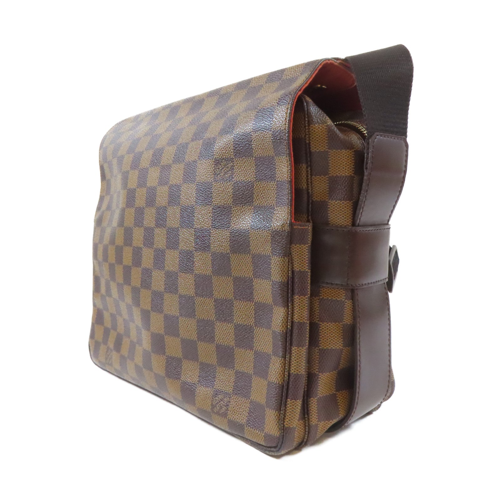 LOUIS VUITTON Damier Ebene Naviglio金扣肩背袋啡色
